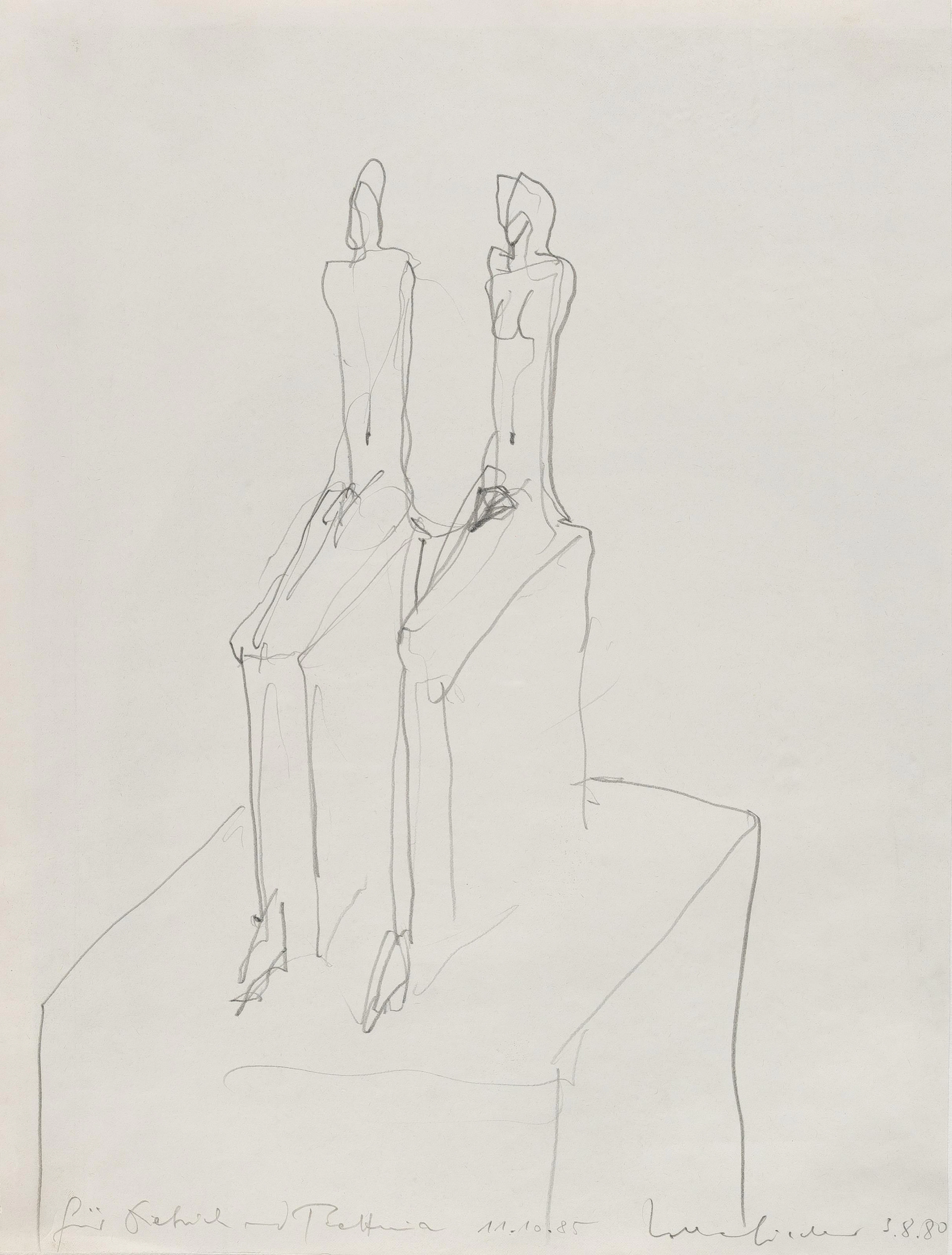 4 Bll.: Figurenstudien Lothar Fischer