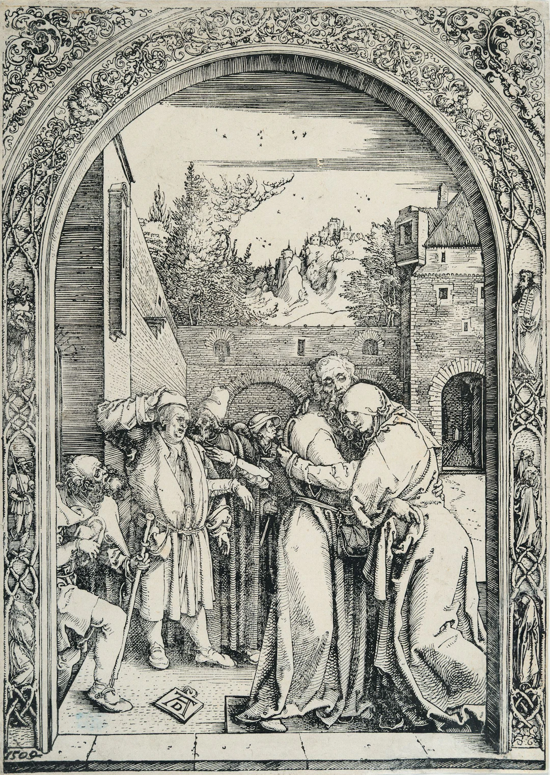 Joachim and Anna at the Golden Gate, from: The Life of the Virgin