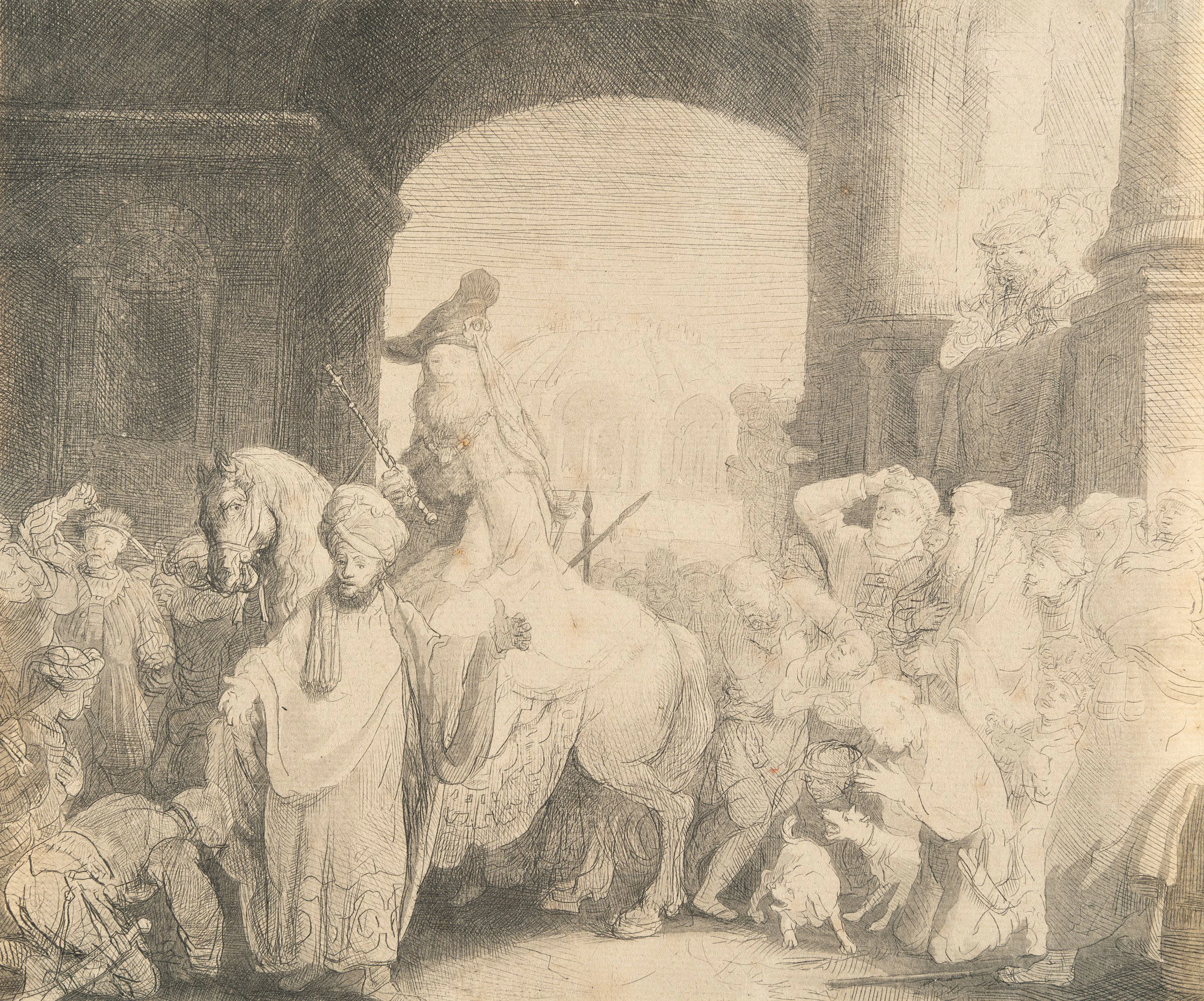 The Triumph of Mordecai Rembrandt Harmensz. van Rijn