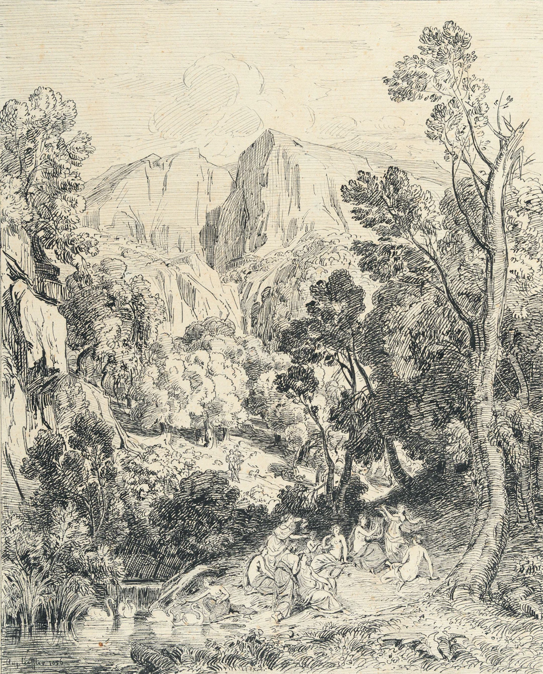 Arcadian Landscape August Löffler