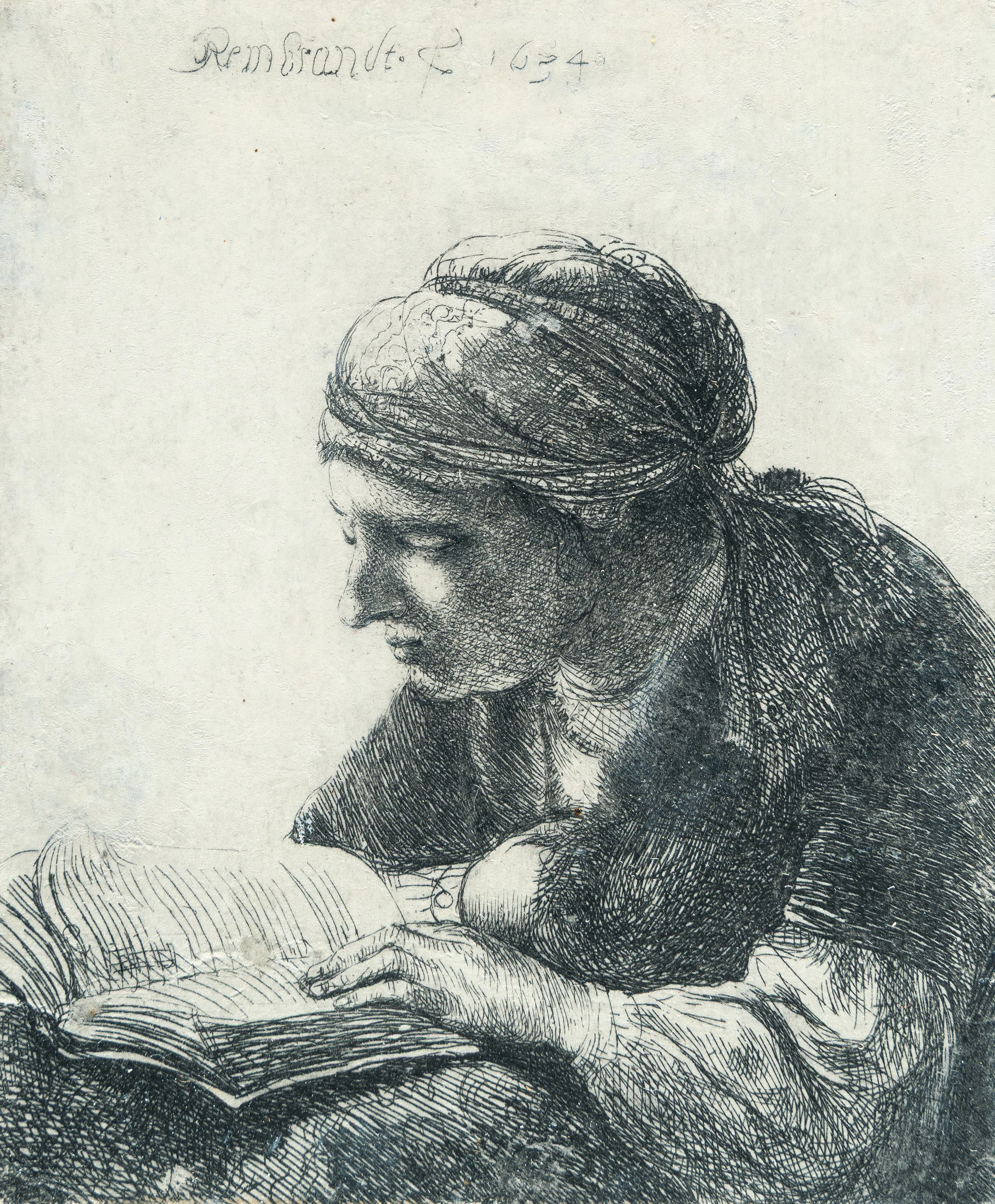 Woman Reading Rembrandt Harmensz. van Rijn