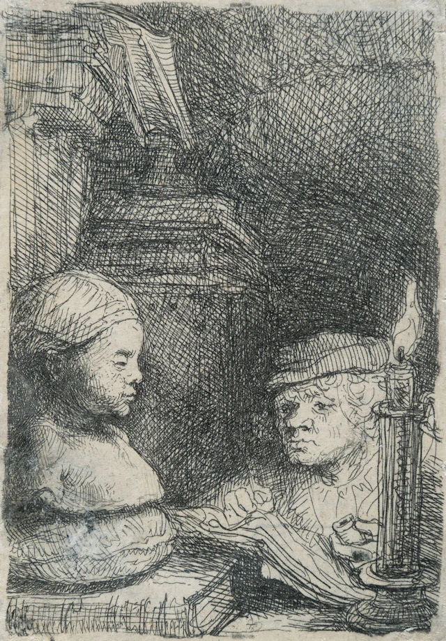 Man Drawing from a Cast Rembrandt Harmensz. van Rijn