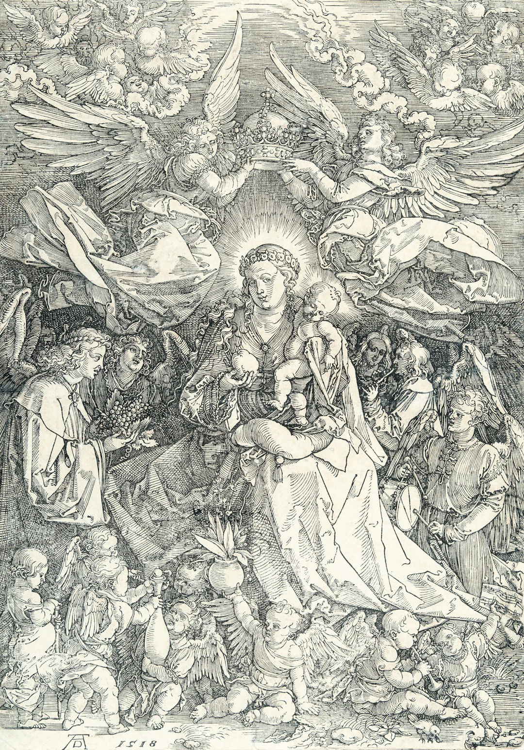 The Virgin Surrounded by Many Angels Albrecht Dürer