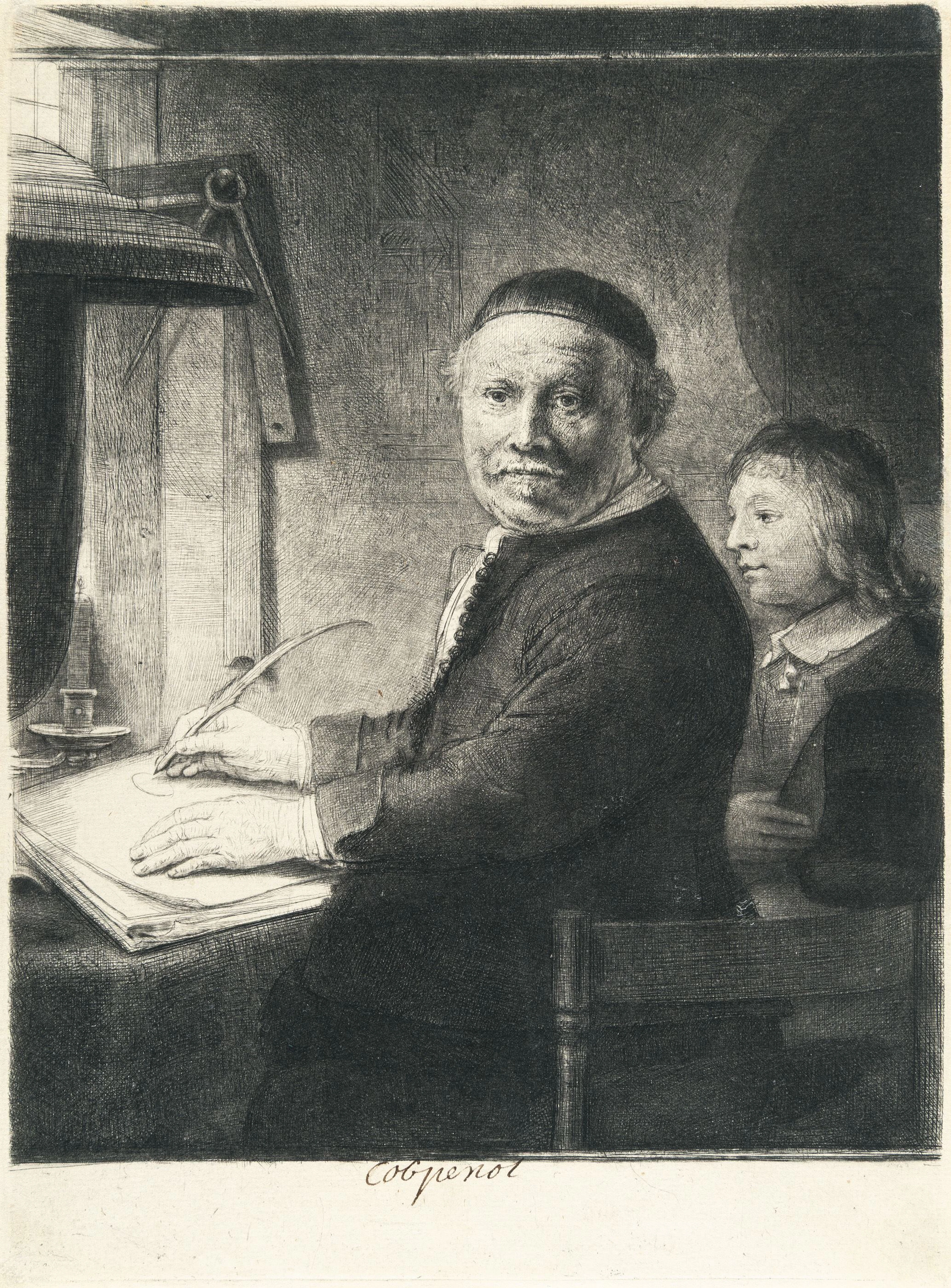 Lieven Willemsz. van Coppenol, Writing Master: The Smaller Plate Rembrandt