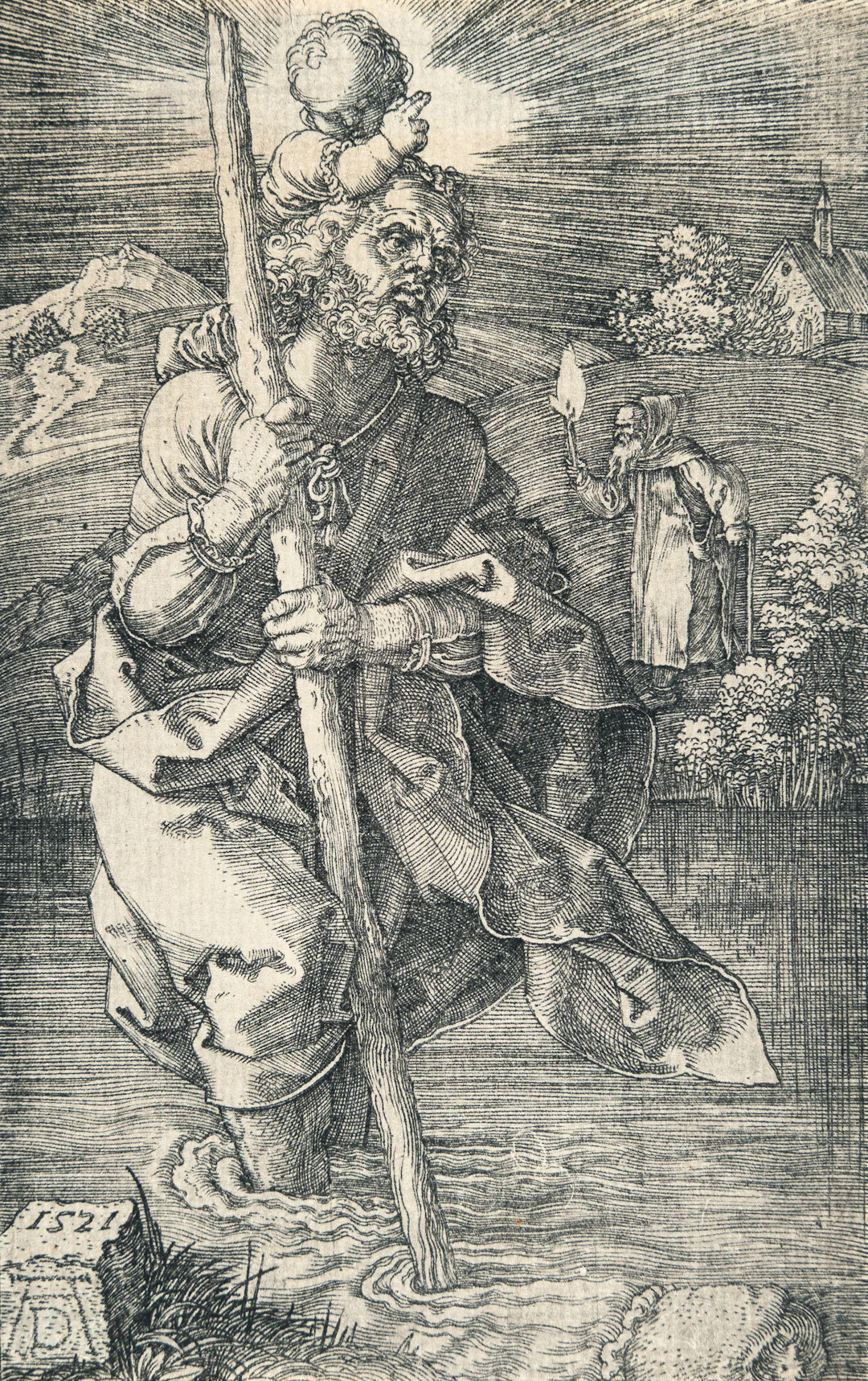 Saint Christopher Facing Right Albrecht Dürer