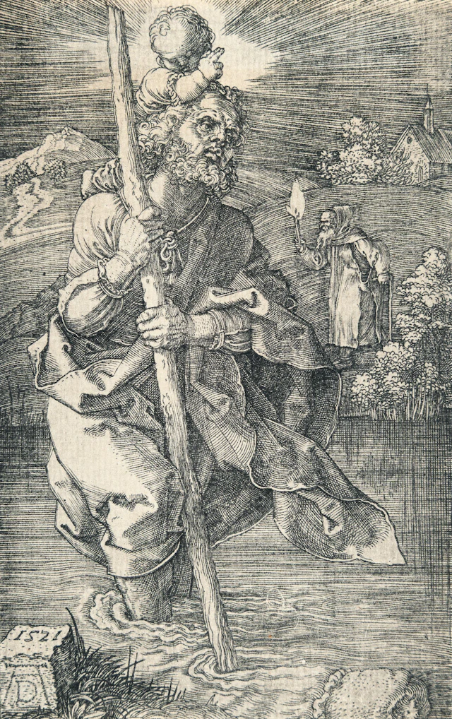 Saint Christopher Facing Right Albrecht Dürer