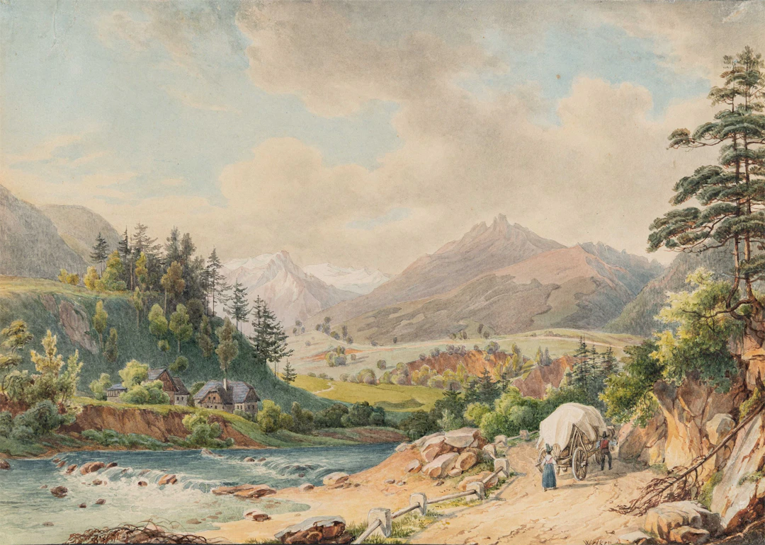 Landscape on the Eisack near Sterzing Ernst Welker