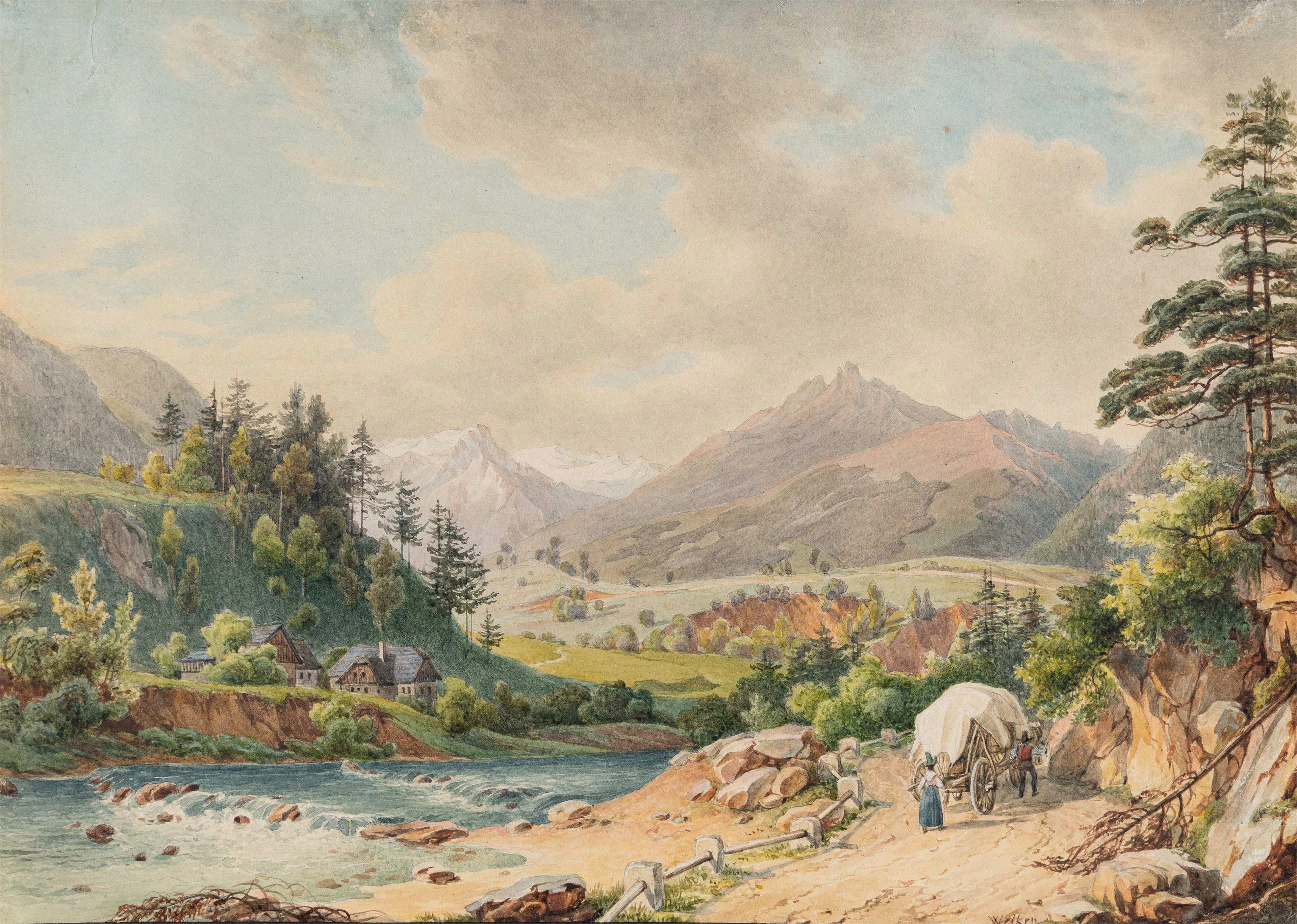Landscape on the Eisack near Sterzing Ernst Welker