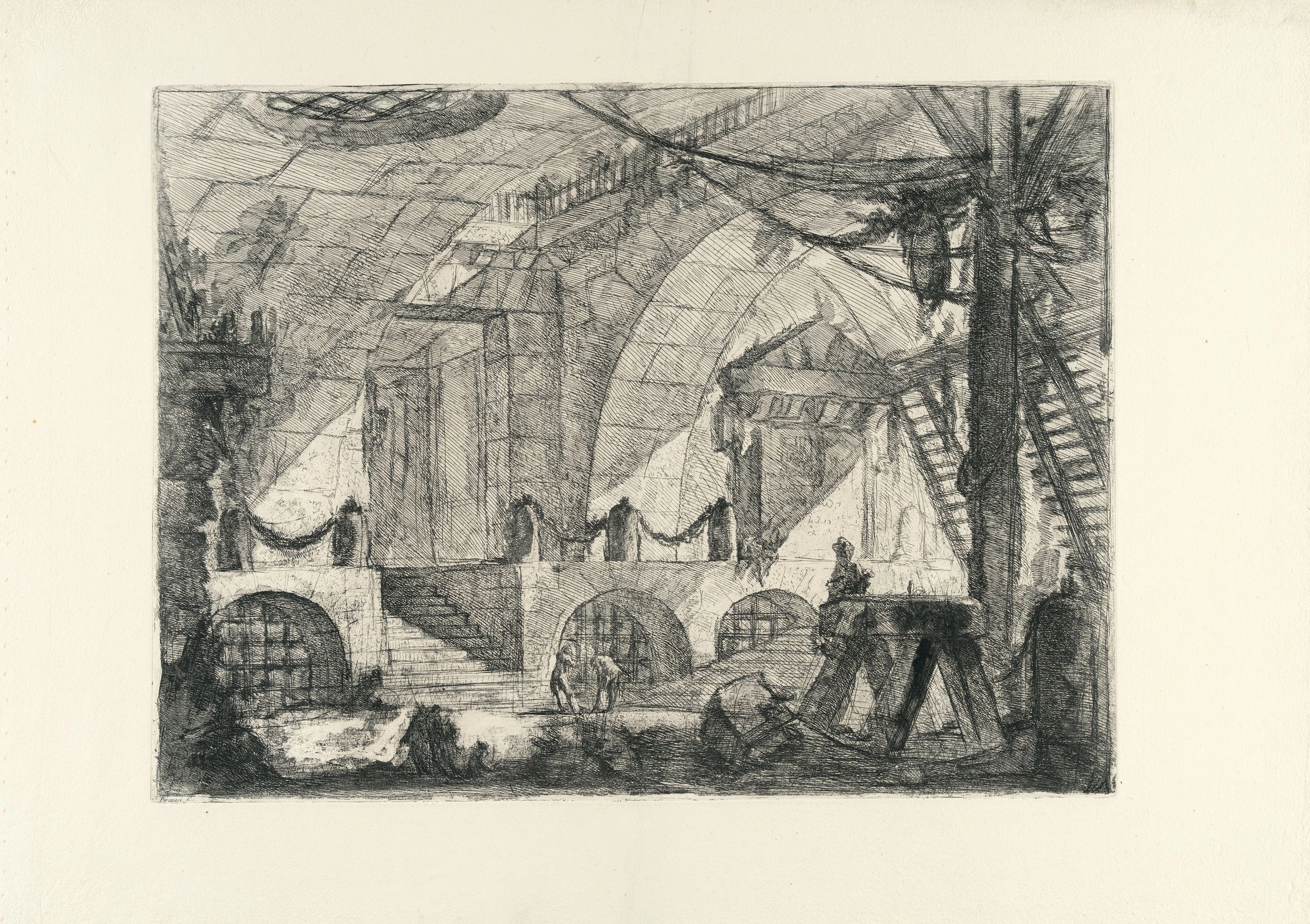 The Sawhorse, from: Carceri d'Invenzione Giovanni Battista Piranesi