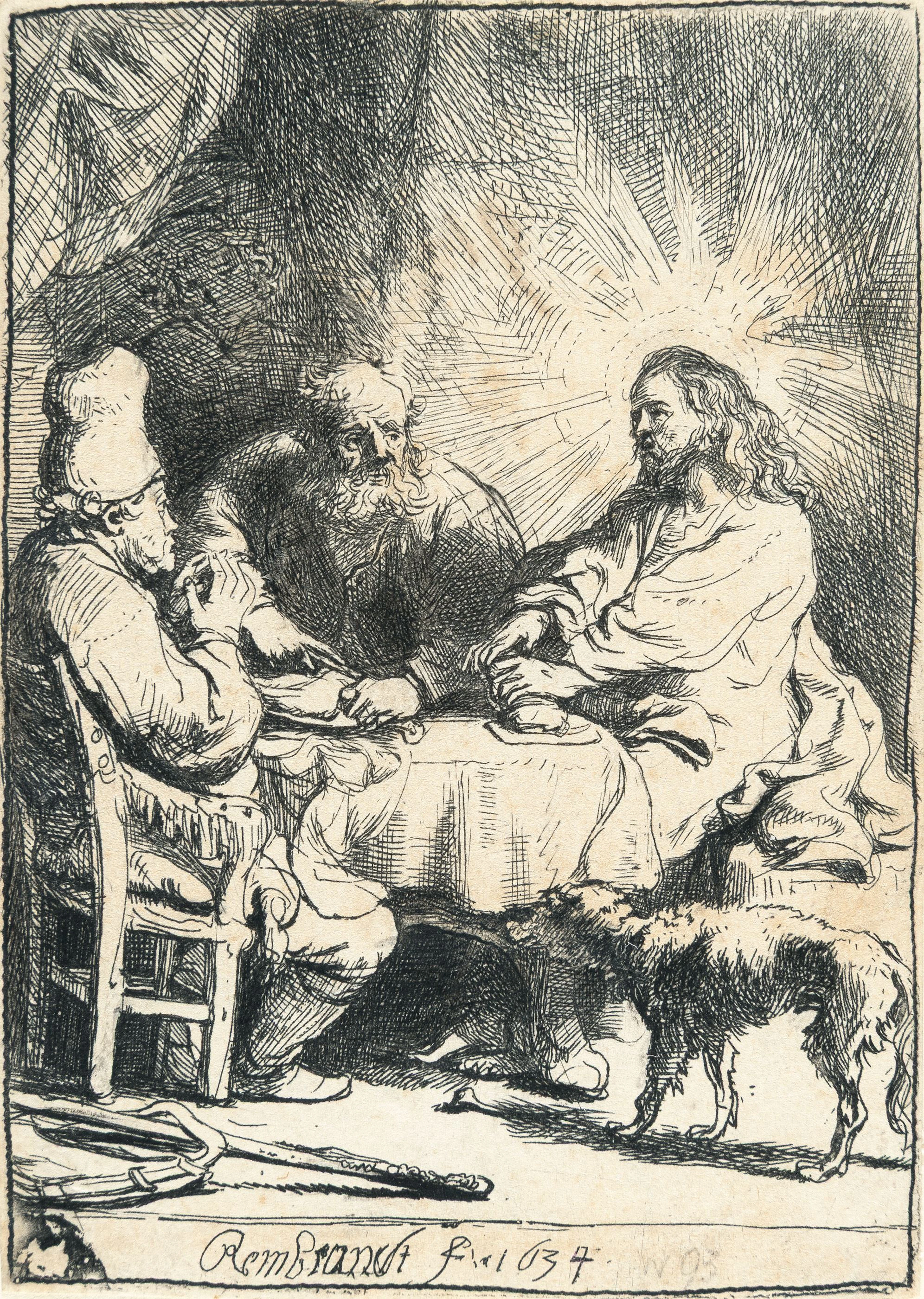 Christ at Emmaus: The Smaller Plate Rembrandt Harmensz. van Rijn