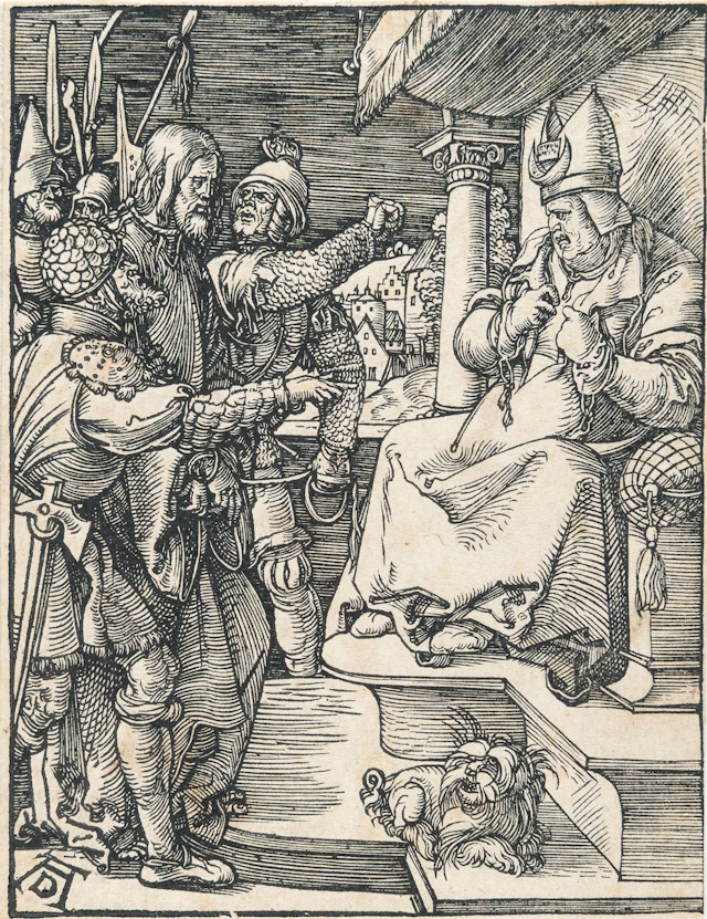 Christ Before Caiaphas, from: The Small Passion Albrecht Dürer