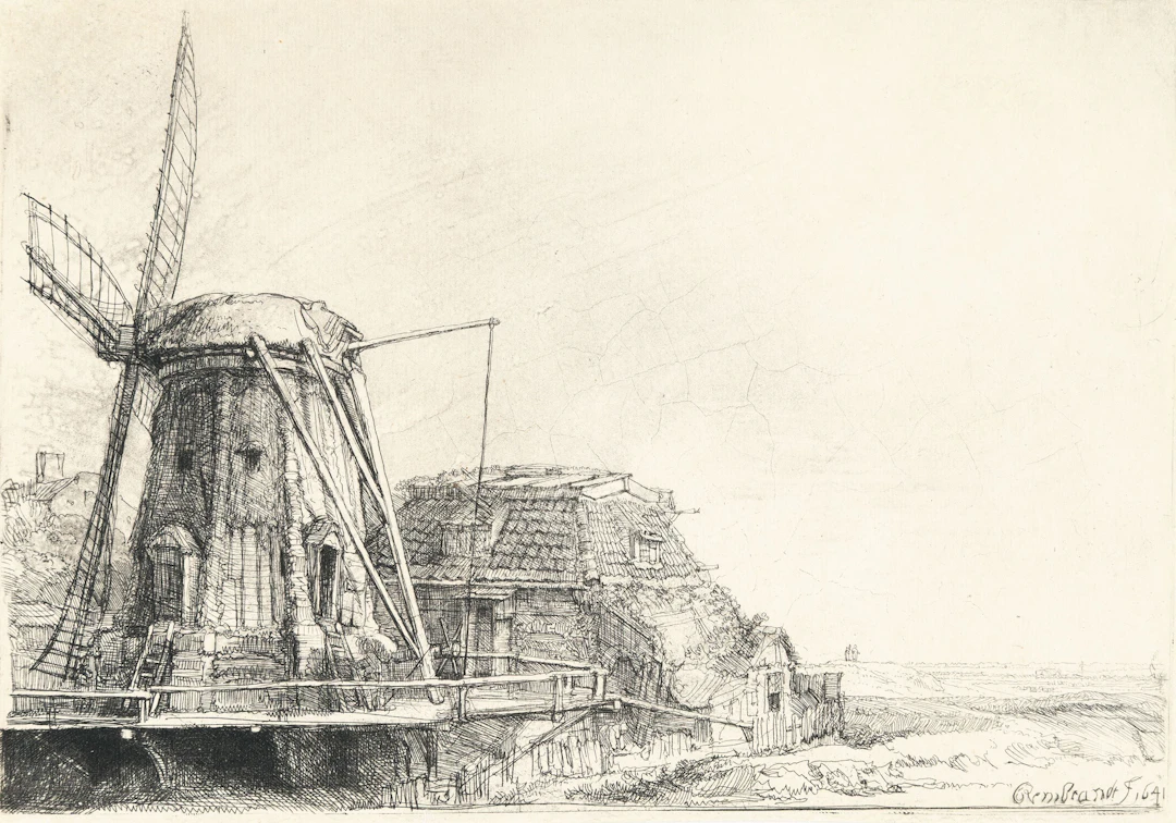 The Windmill Rembrandt Harmensz. van Rijn
