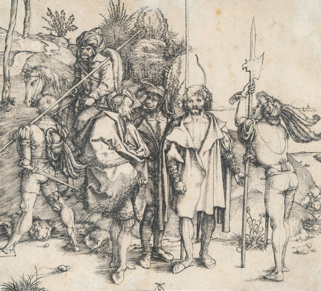 Five Soldiers and a Turk on Horseback Albrecht Dürer