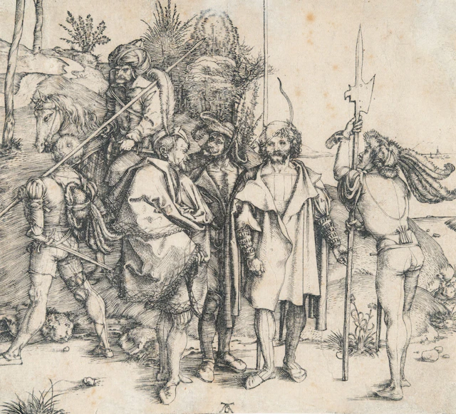 Five Soldiers and a Turk on Horseback Albrecht Dürer