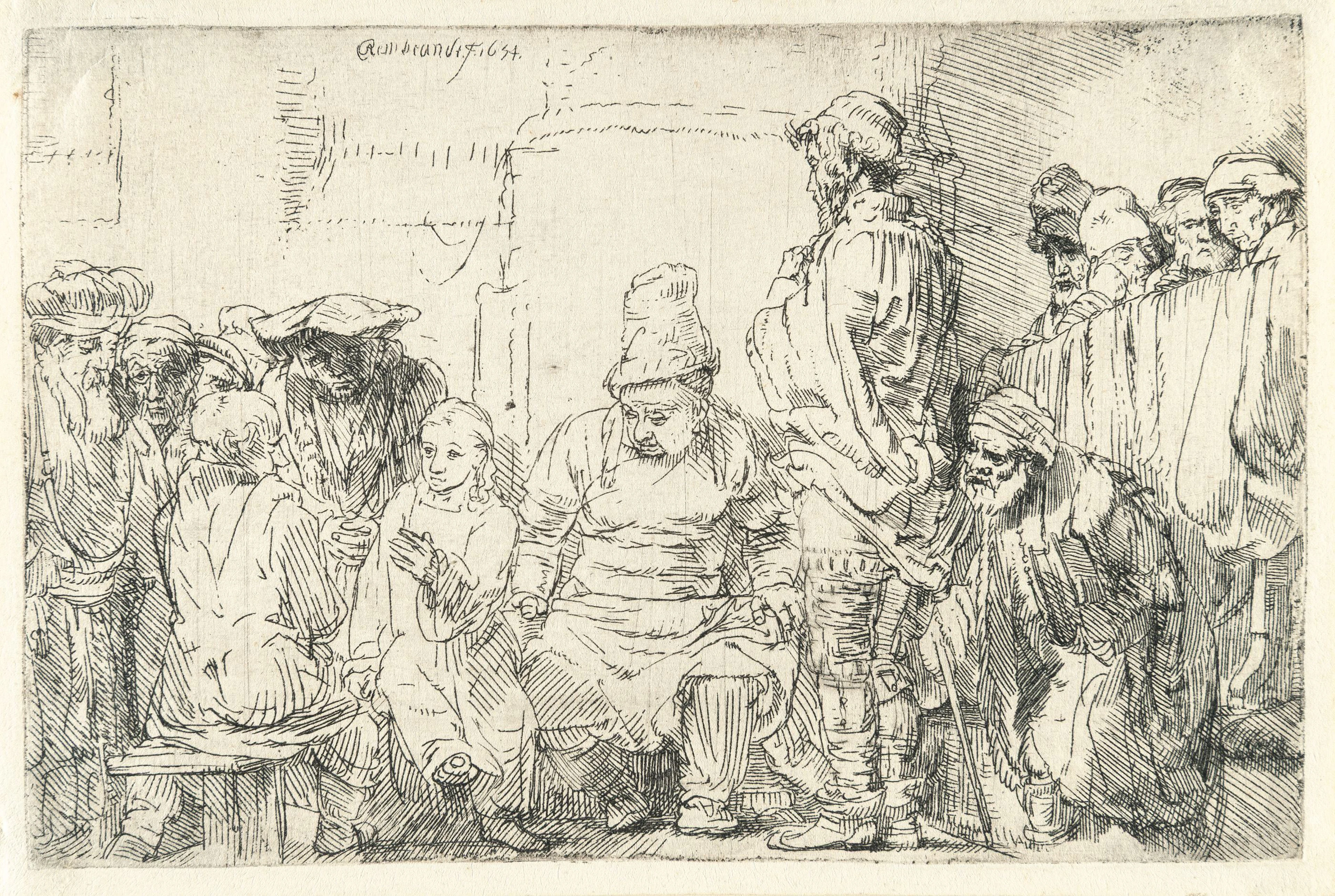 Christ Seated Disputing with the Doctors Rembrandt Harmensz. van Rijn