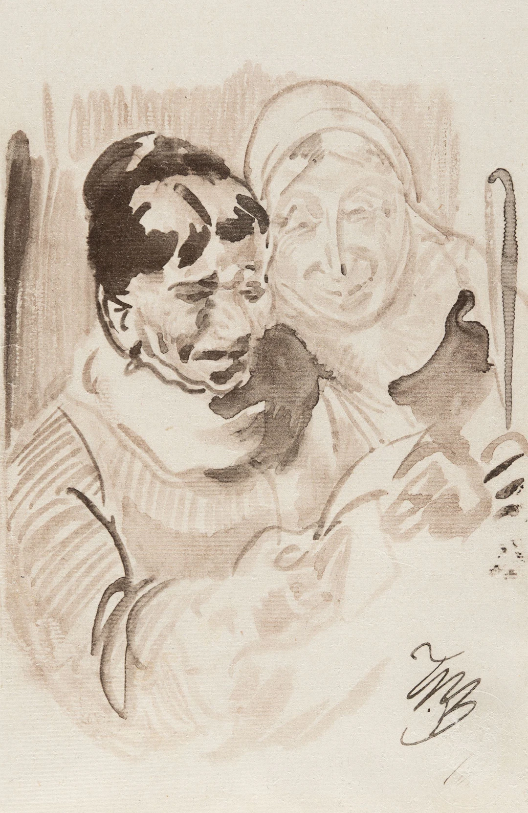 Two Women Reading Letters Wilhelm Busch