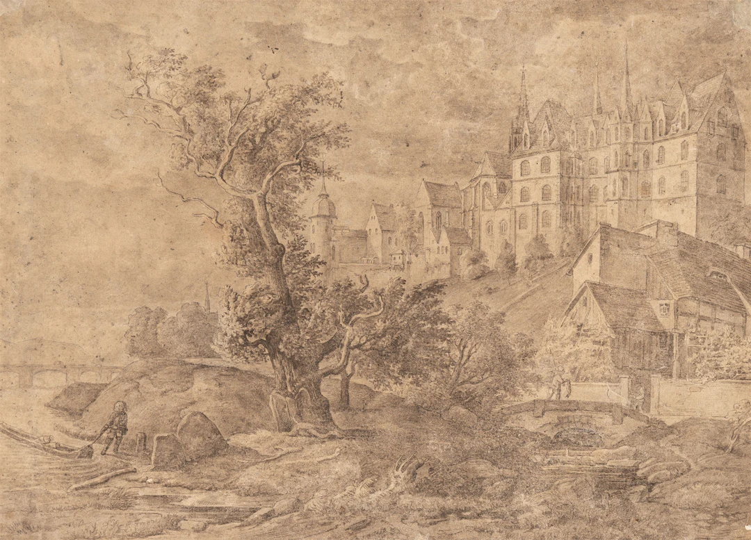 View of Meissen, with Albrechtsburg Castle on the right bank of the