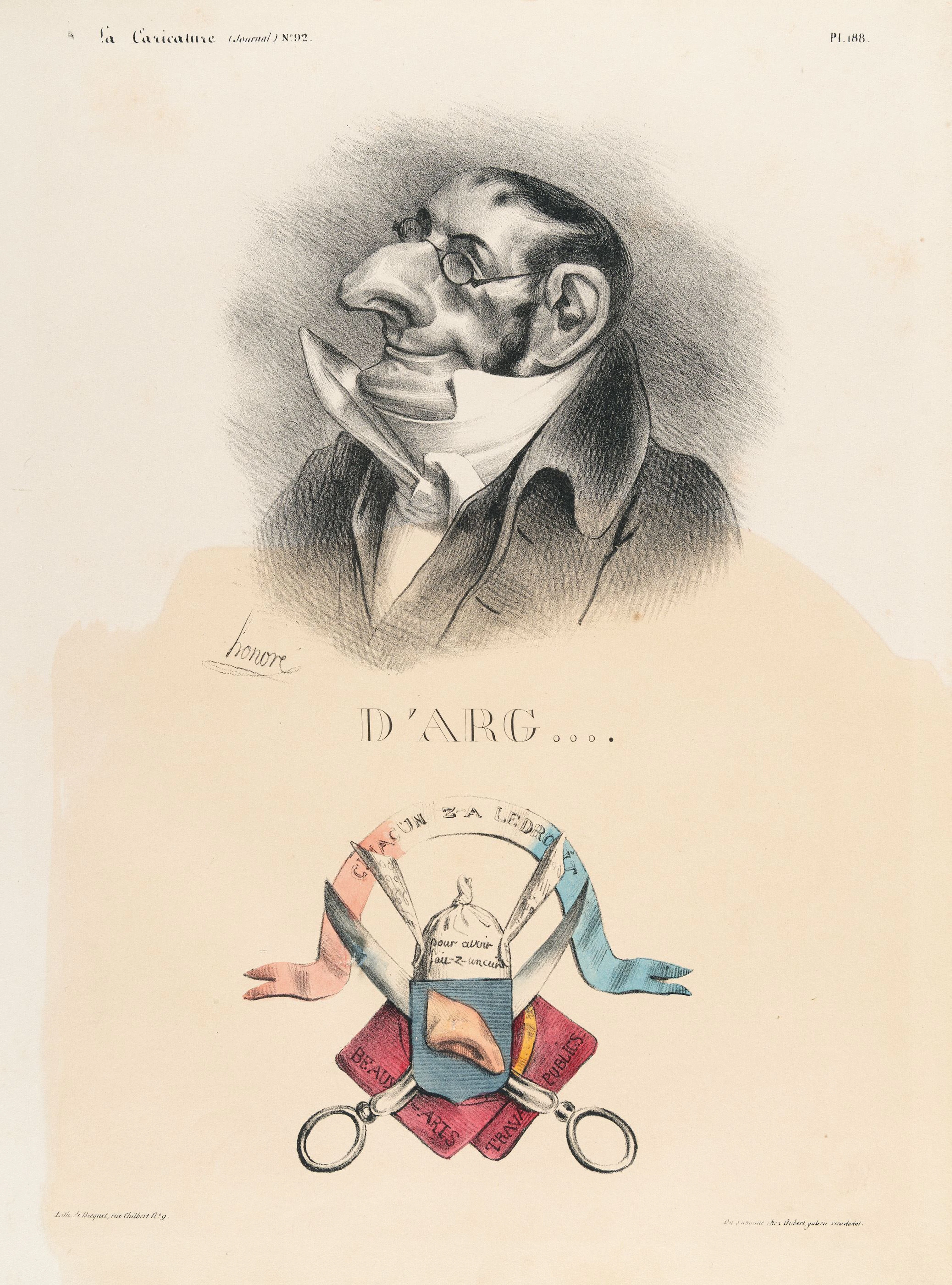 Six Plates, from: La Caricature, Lithographie Mensuelle Honoré Daumier