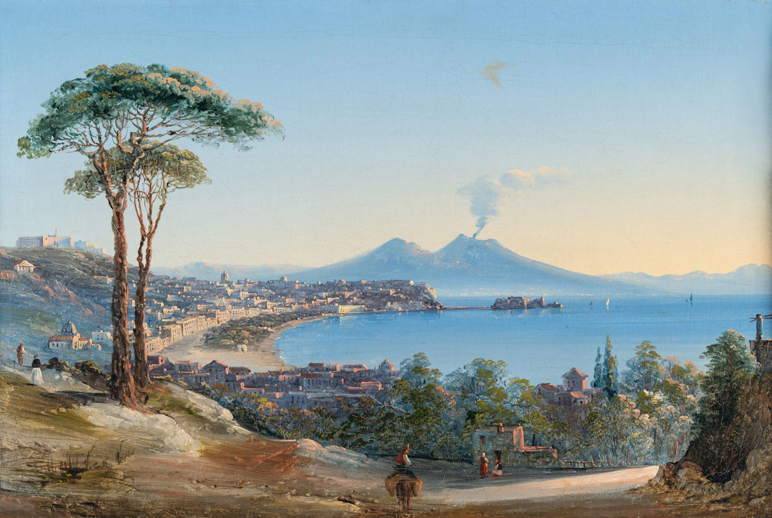 View of the Bay of Naples and Mount Vesuvius Deutsch