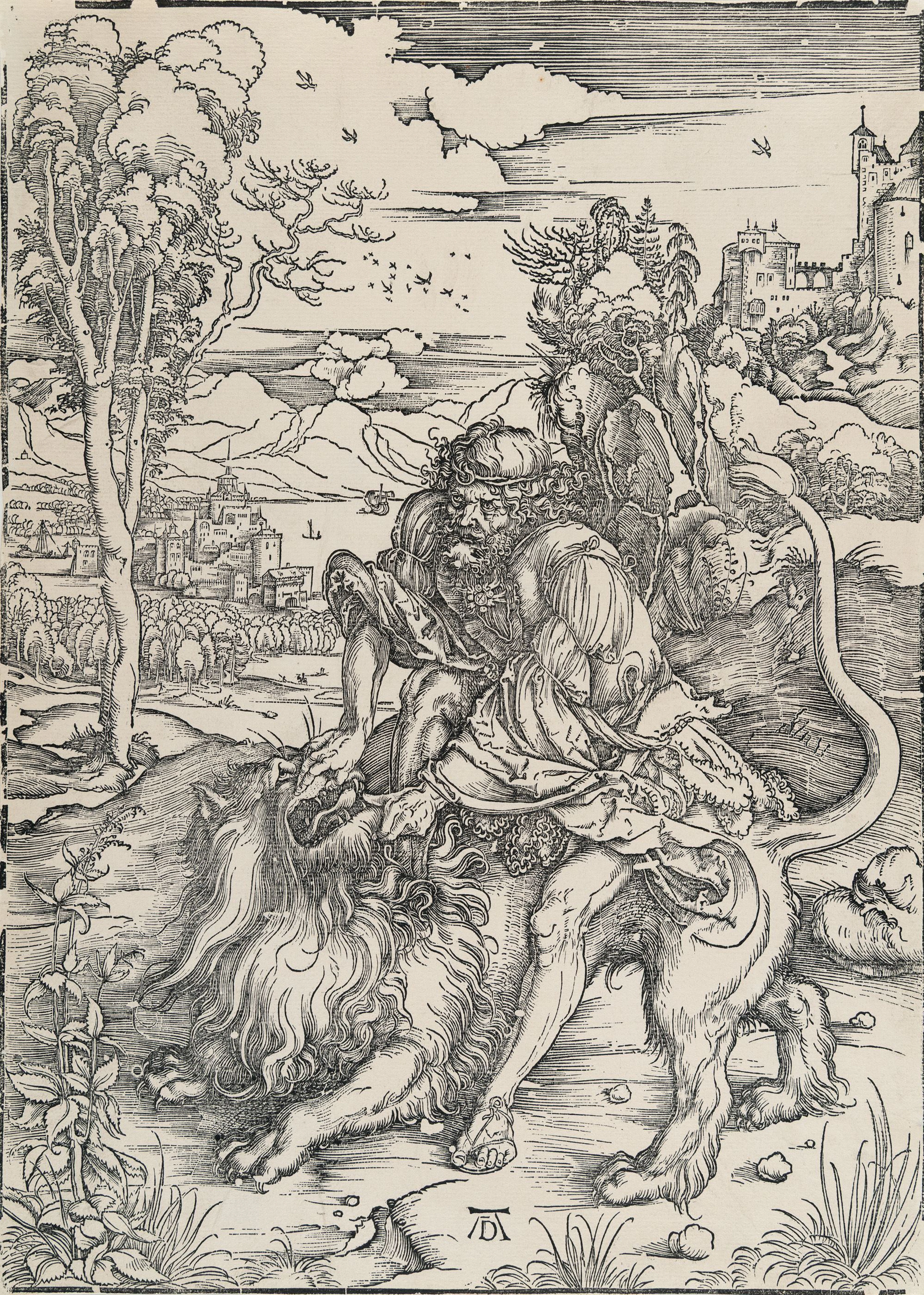 Samson Rending the Lion Albrecht Dürer