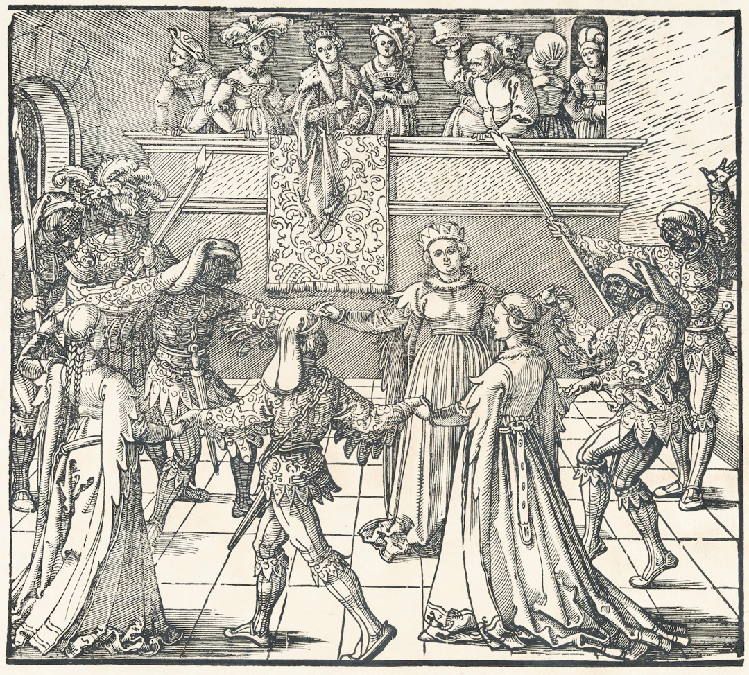 The Masquerade Dance with Torches, from: Freydal Albrecht Dürer