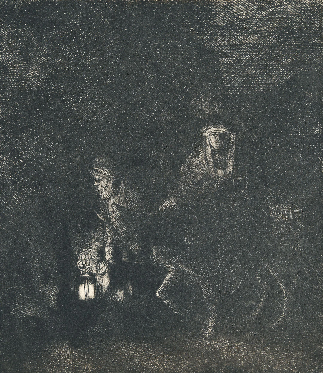 The Flight into Egypt: A Night Piece Rembrandt Harmensz. van Rijn