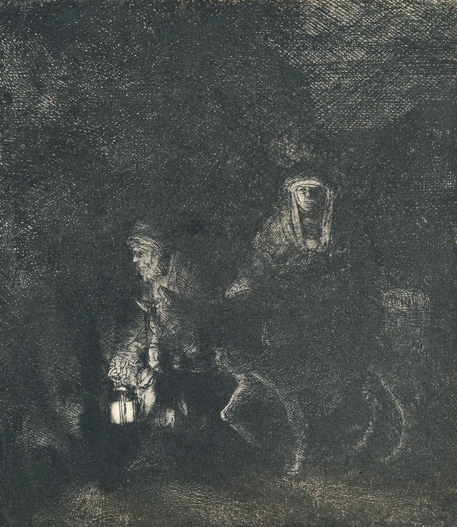 The Flight into Egypt: A Night Piece Rembrandt Harmensz. van Rijn