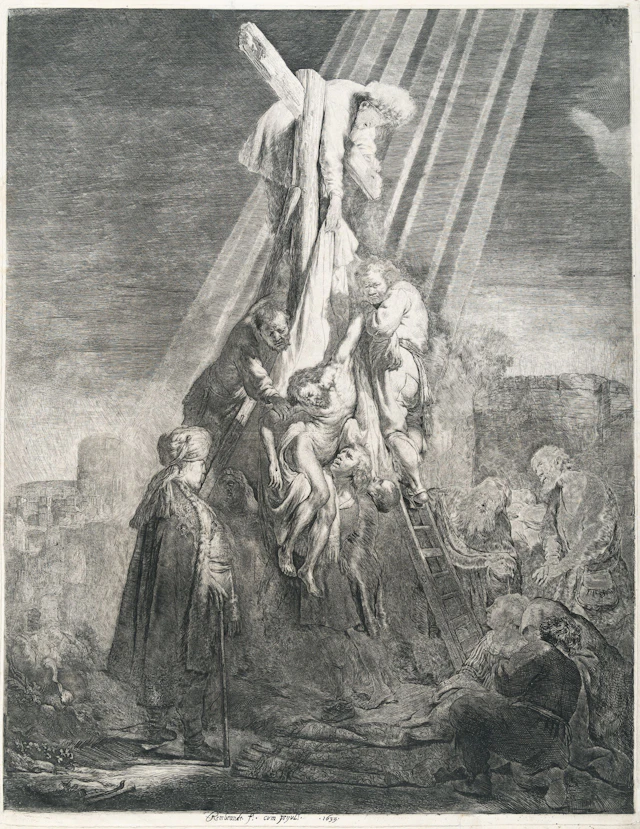 The Descent from the Cross: Second Plate Rembrandt Harmensz. van Rijn