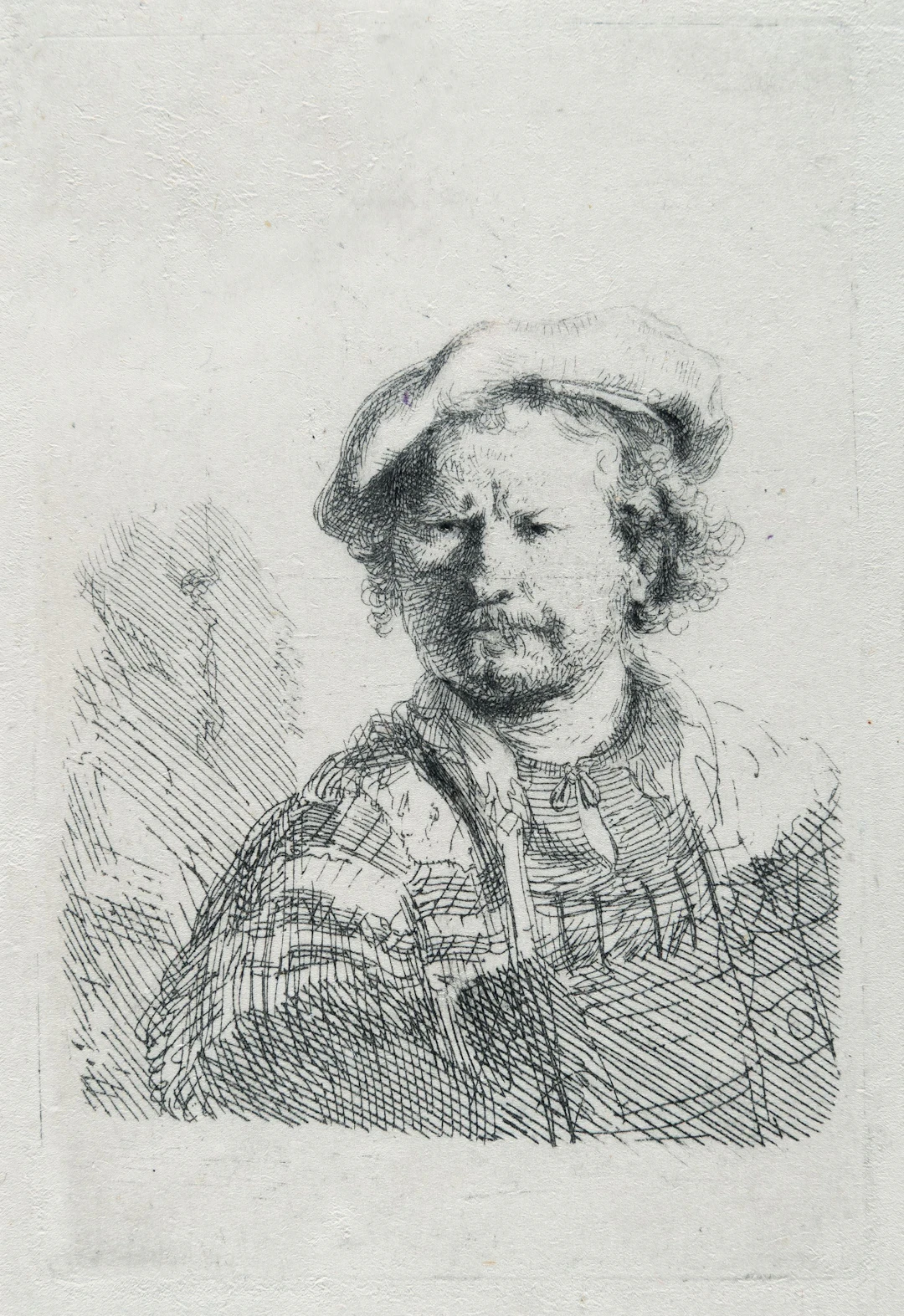 Self-Portrait in a Flat Cap and Embroidered Dress Rembrandt Harmensz. van Rijn