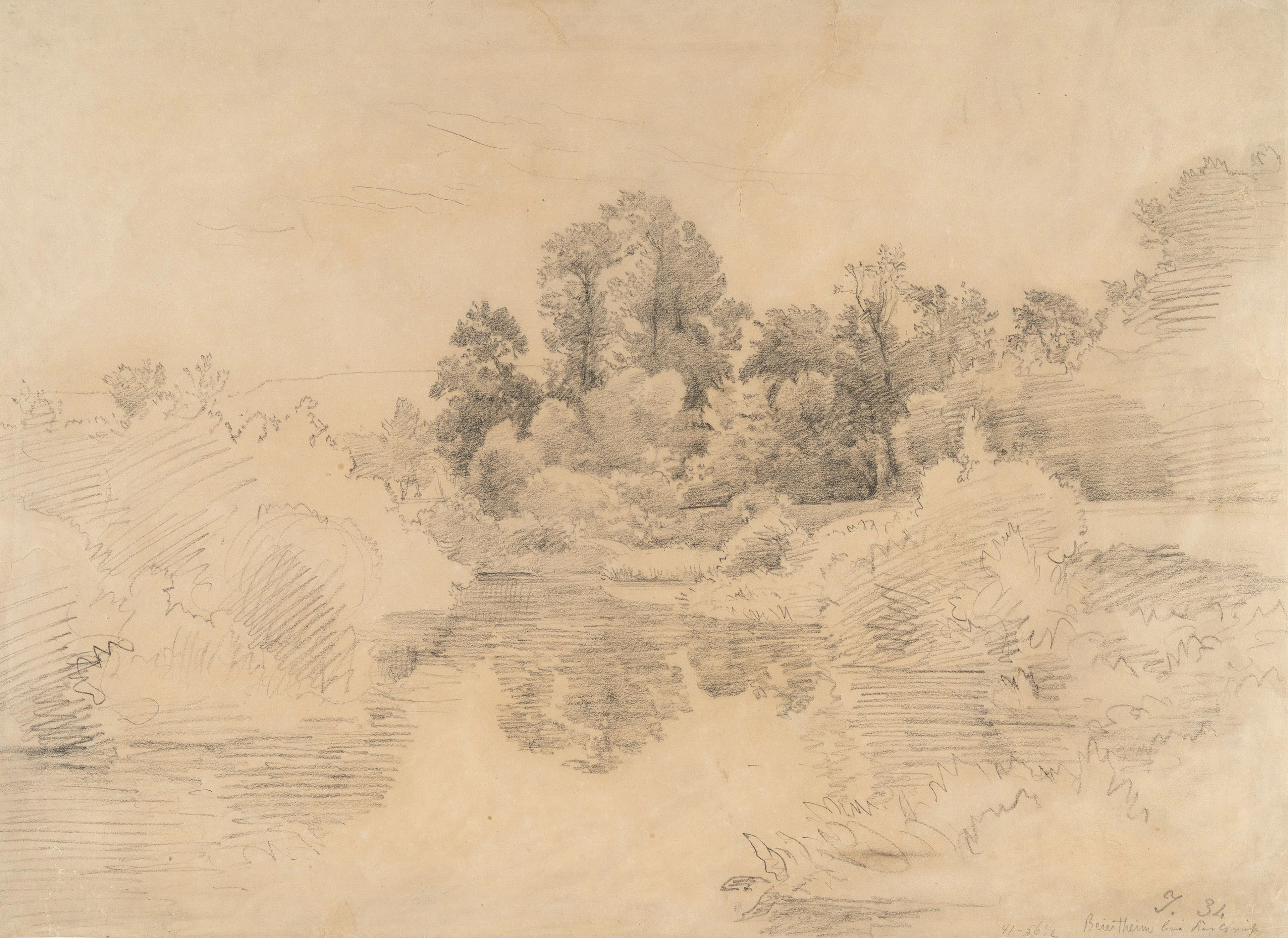 Stream landscape, Beiertheim near Karlsruhe Johann Wilhelm Schirmer
