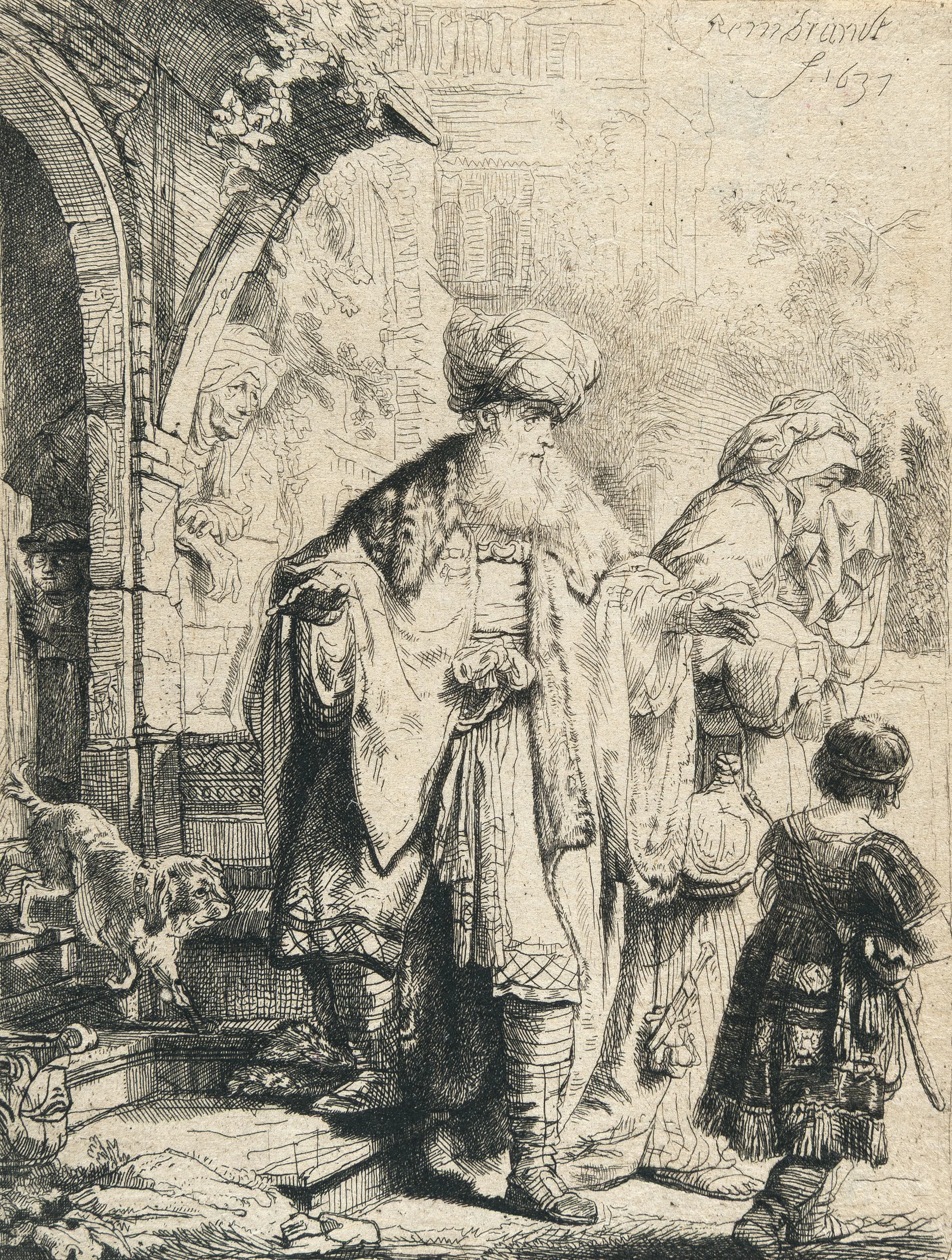 Abraham Casting Out Hagar and Ishmael Rembrandt Harmensz. van Rijn