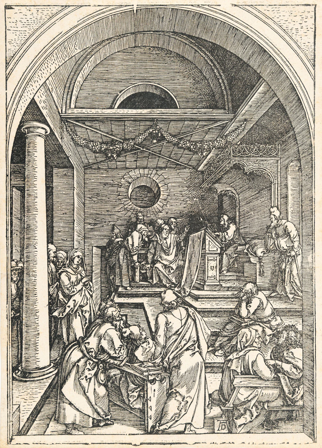 Christ among the Doctors, from: The Life of the Virgin Albrecht Dürer
