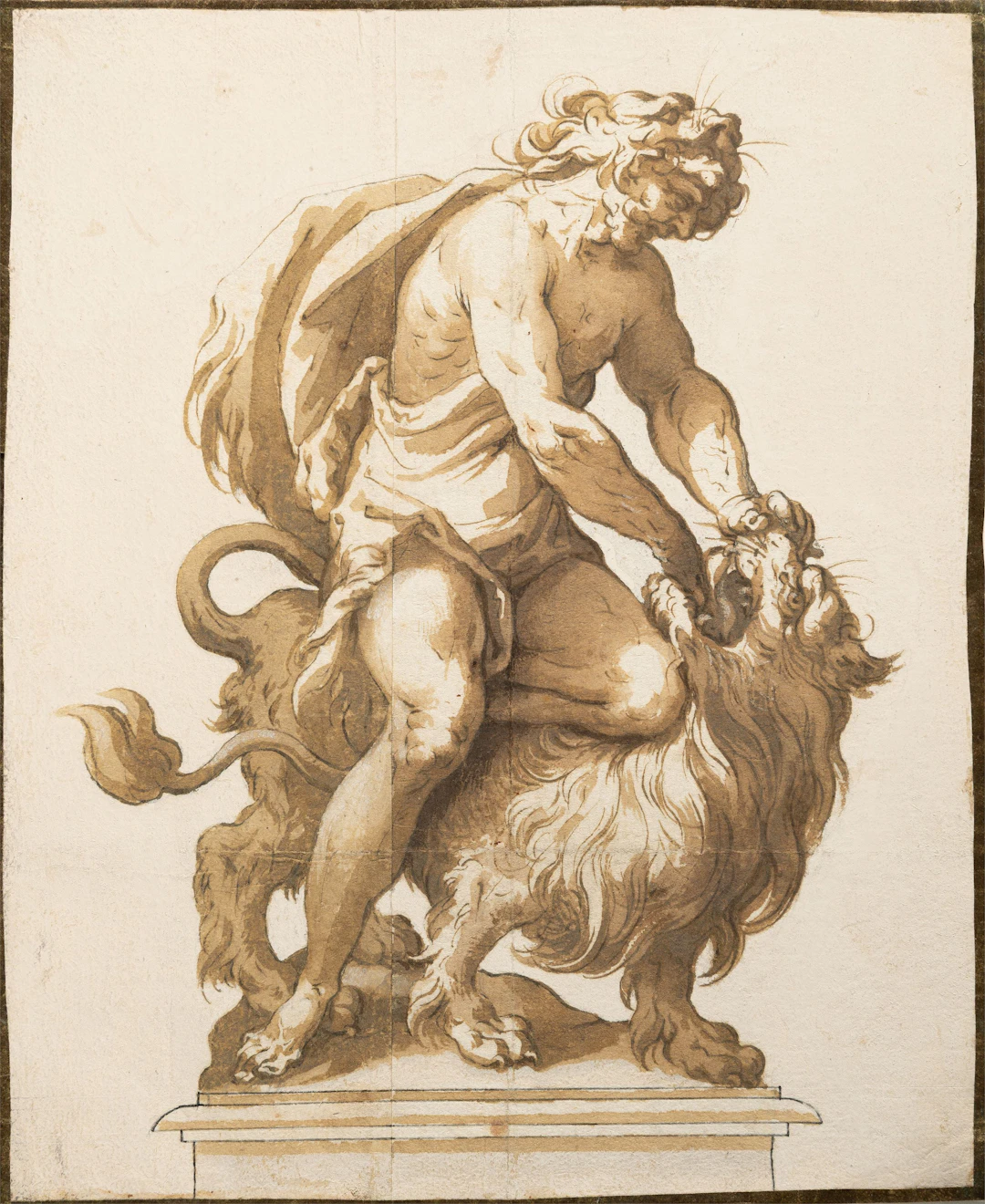 Hercules Conquering the Nemean Lion David Heschler (?)