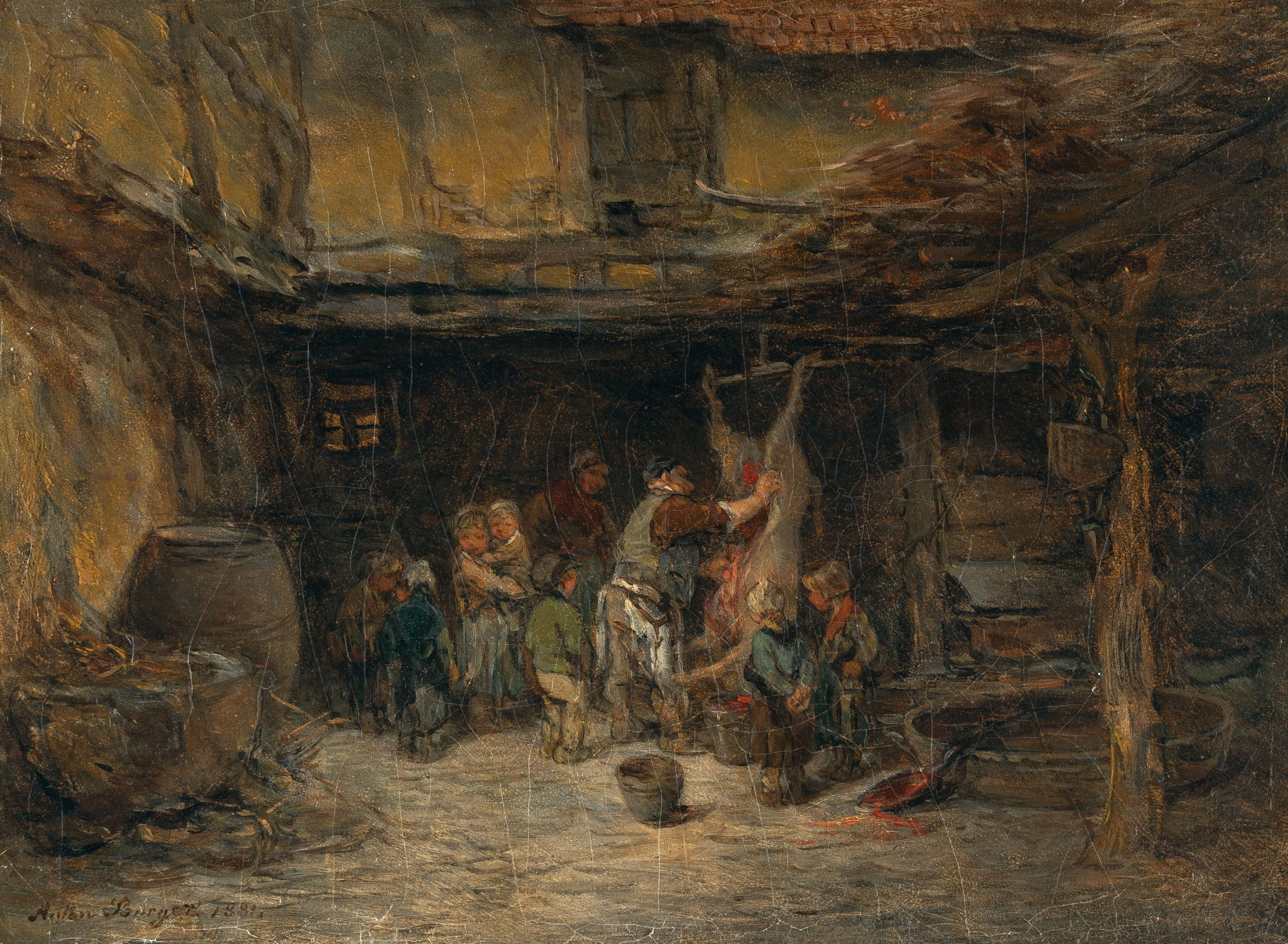 Slaughtering a Pig Anton Burger