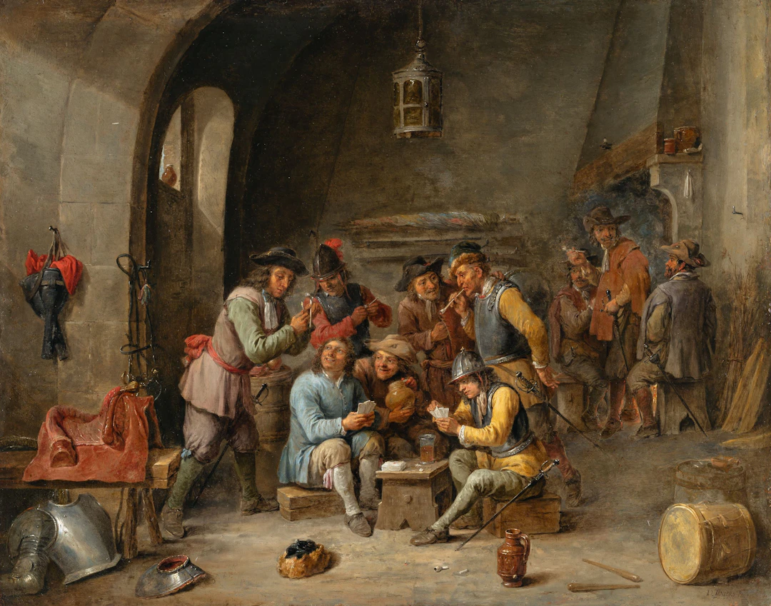 Soldiers Playing Cards David Teniers d. J.