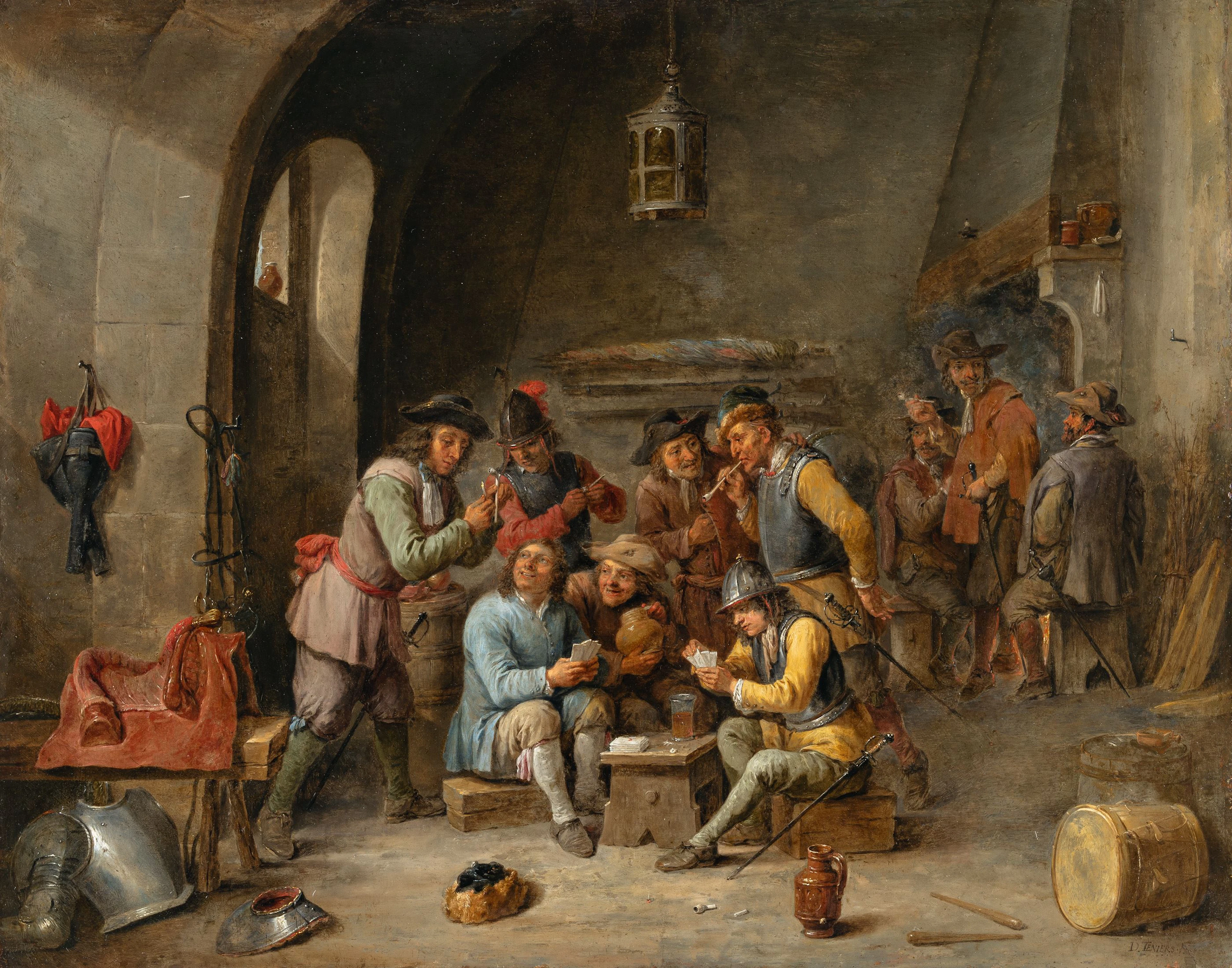 Soldiers Playing Cards David Teniers d. J.