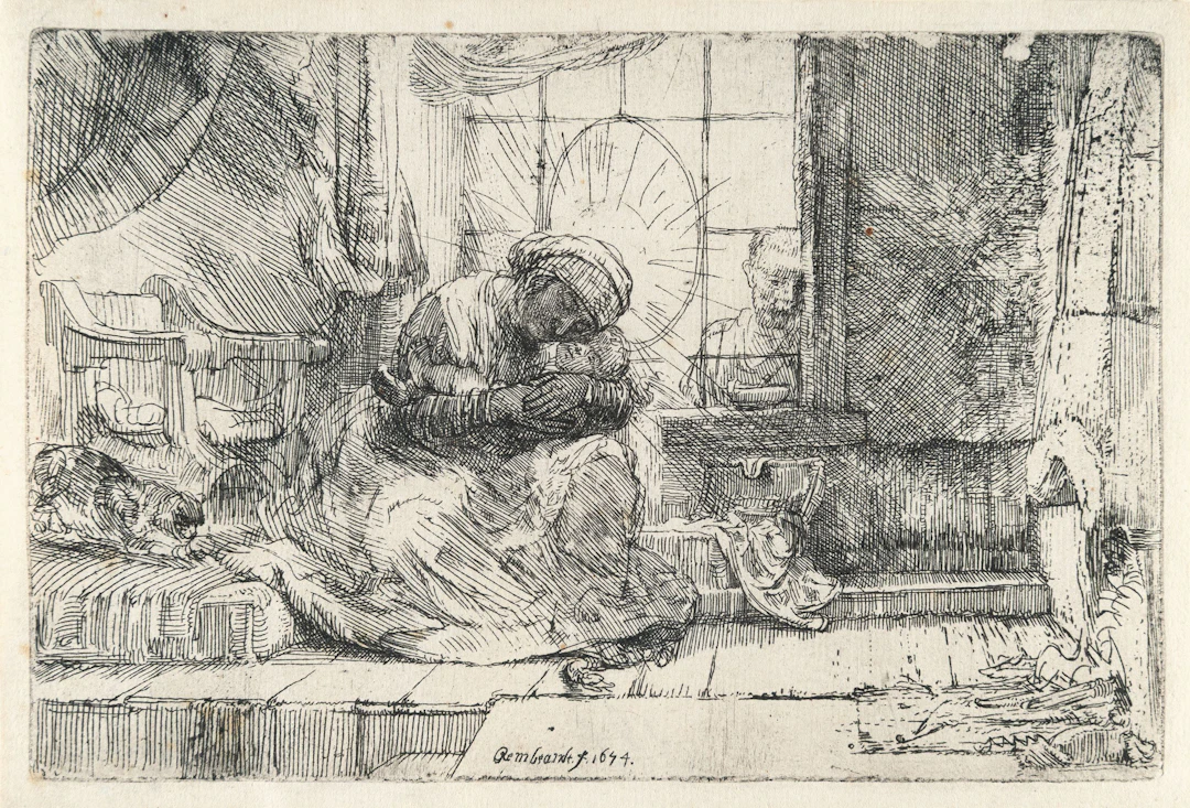 The Virgin and Child with the Cat and the Snake Rembrandt Harmensz. van Rijn