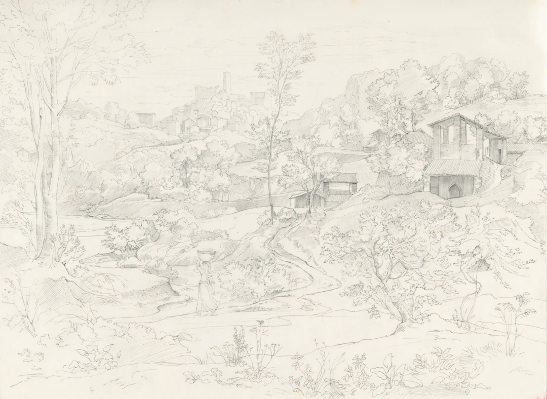 View of Olevano Heinrich Reinhold