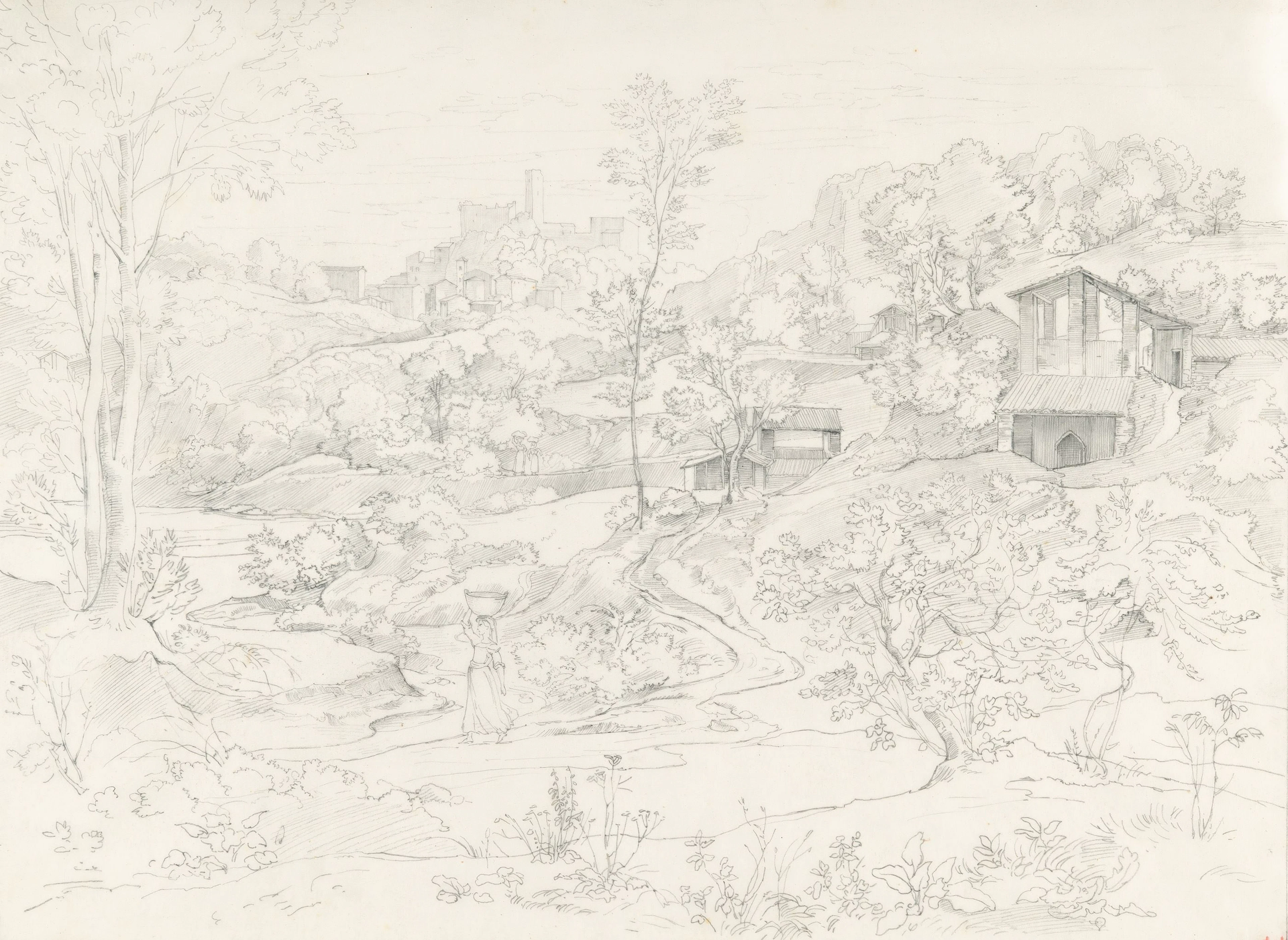 View of Olevano Heinrich Reinhold