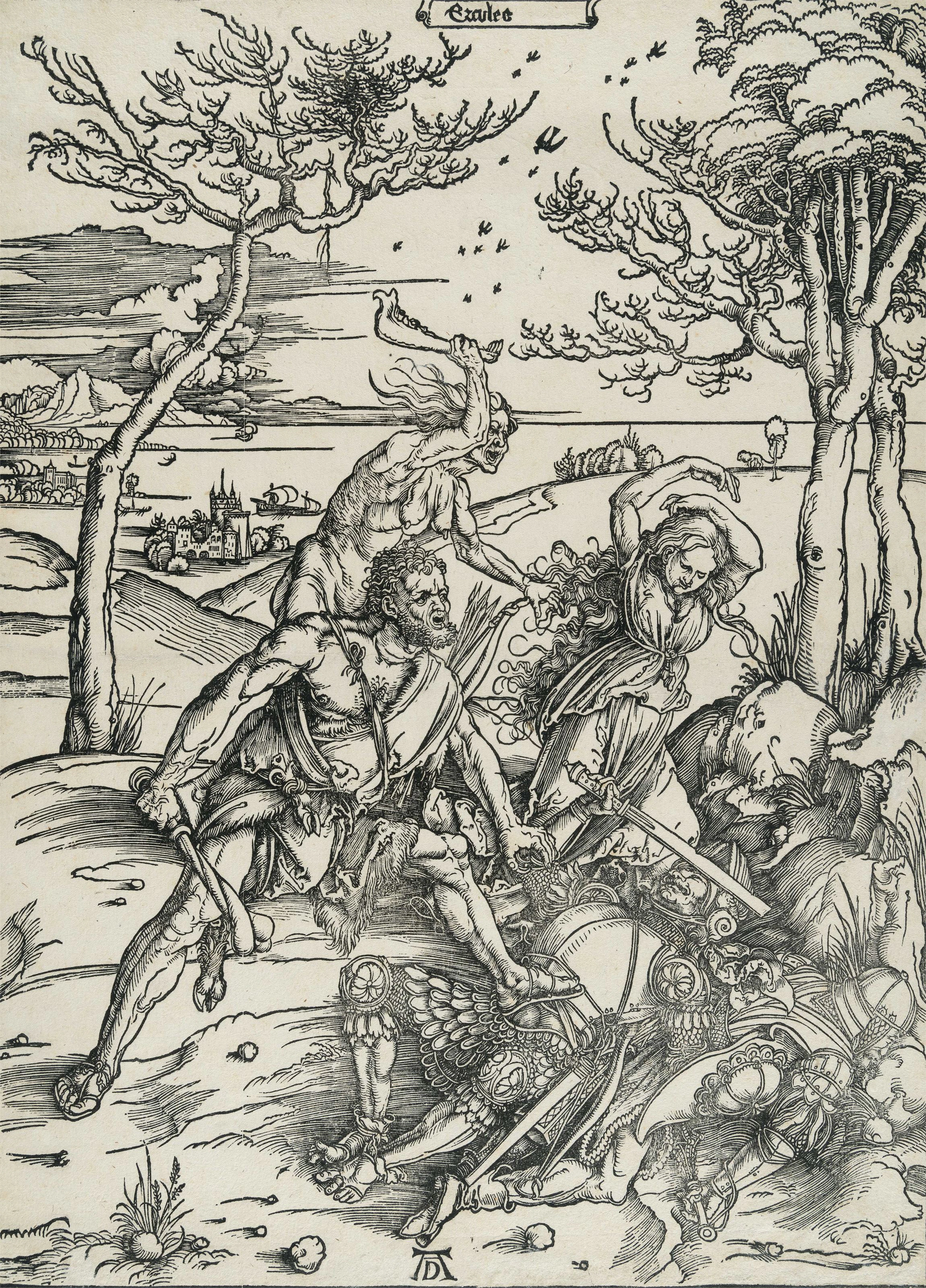 Hercules Conquering Cacus Albrecht Dürer