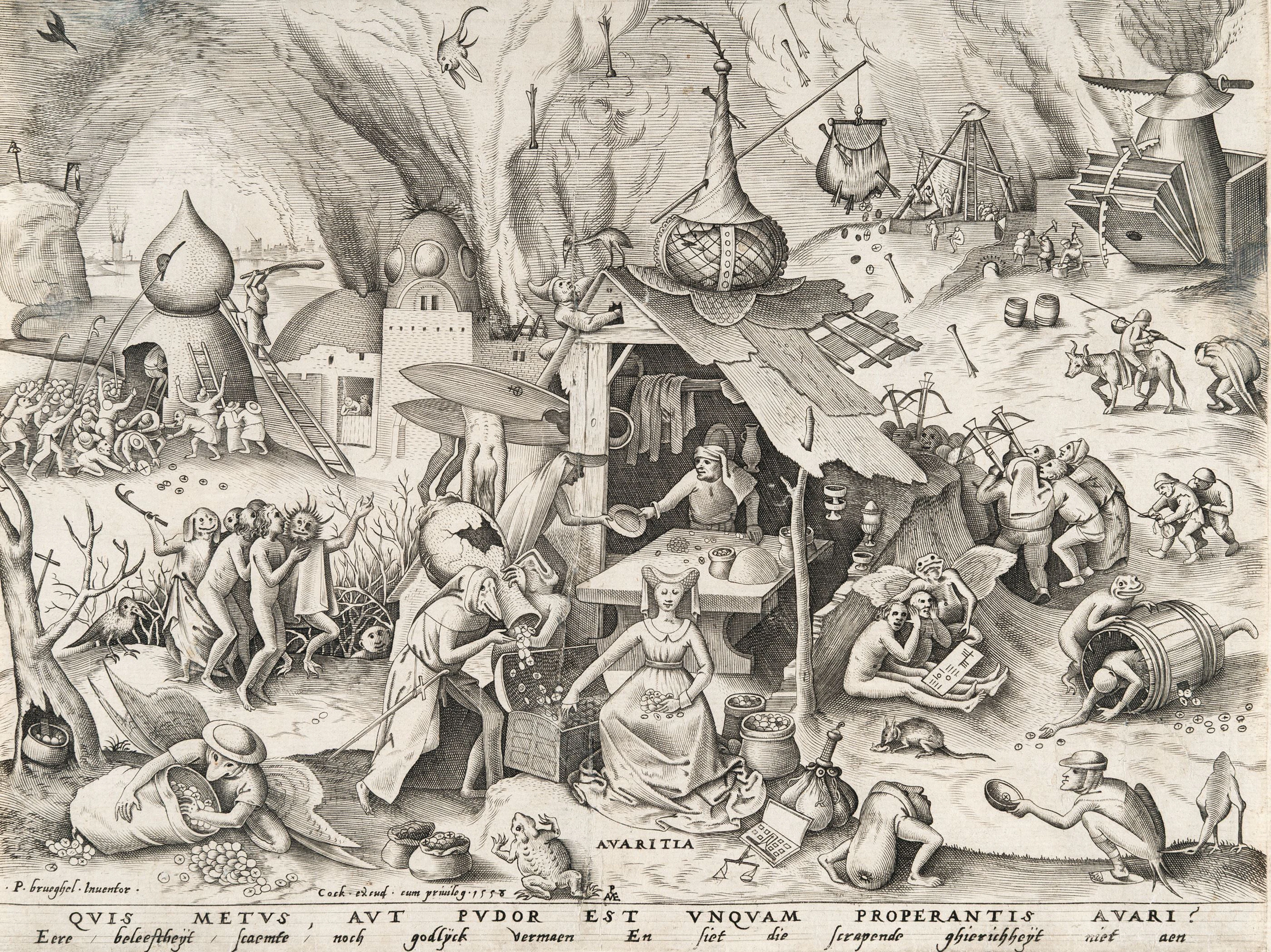 Avaritia (Greed) from: The Seven Deadly Sins After Pieter Bruegel The Elder