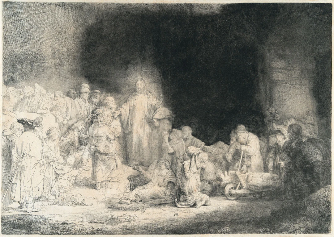 Christ Healing the Sick ('The Hundred Guilder Print') Rembrandt Harmensz.