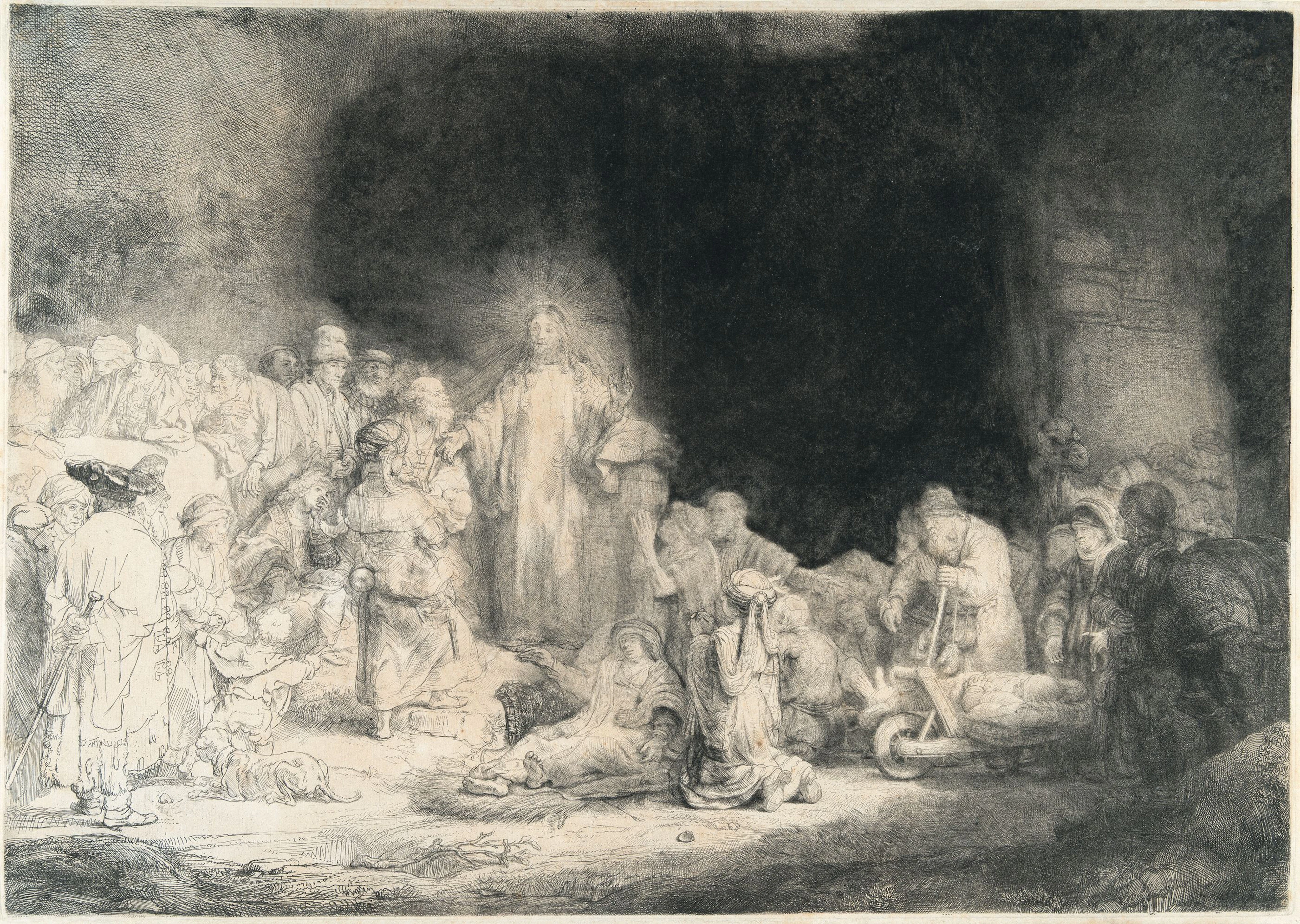 Christ Healing the Sick ('The Hundred Guilder Print') Rembrandt Harmensz.