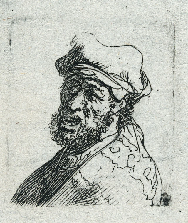 Man Crying Out, Three-Quarters Left: Bust Rembrandt Harmensz. van Rijn