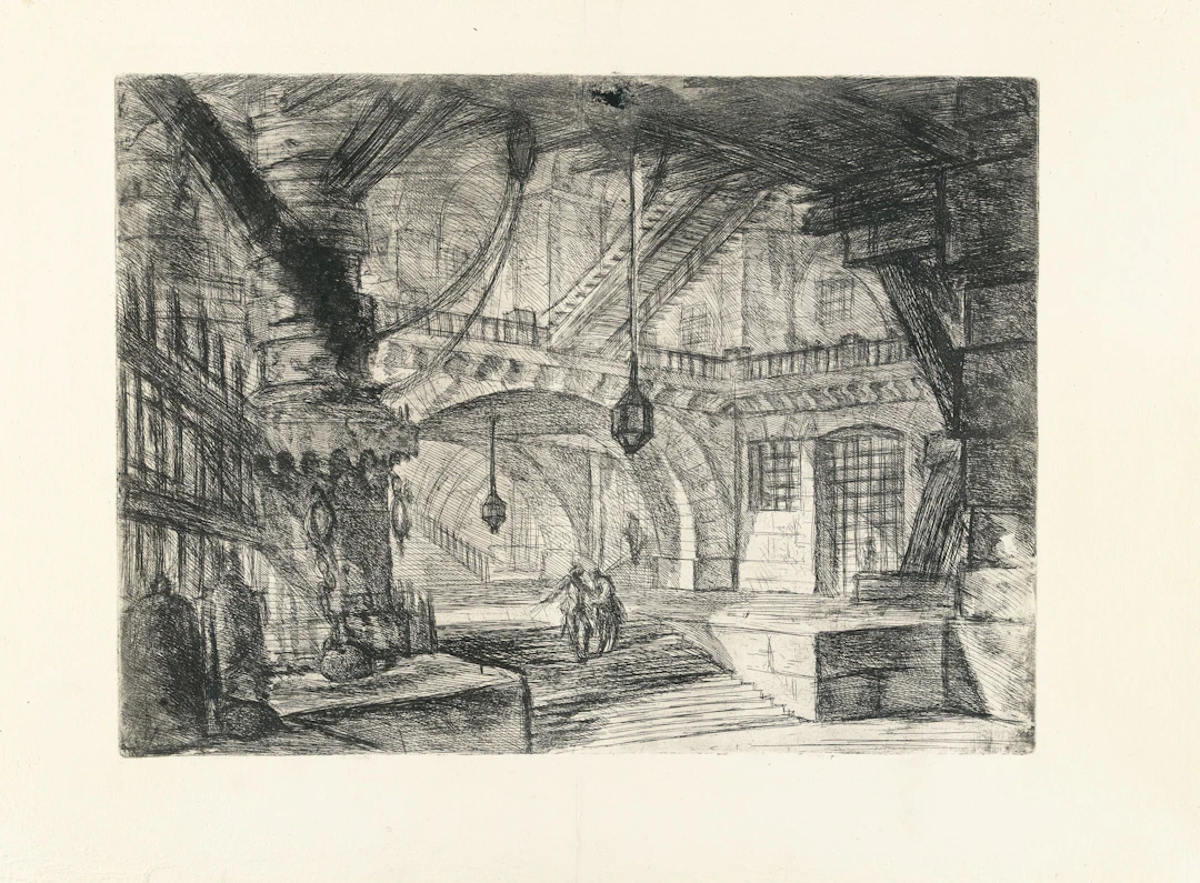 The Pier with Chains, from: Carceri d'Invenzione Giovanni Battista Piranesi