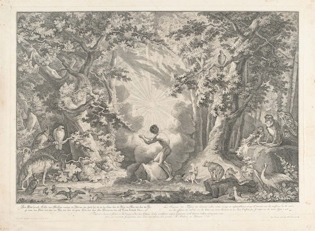 Suite of 12 Plates: Paradise, or The Creation and the Fall of Man