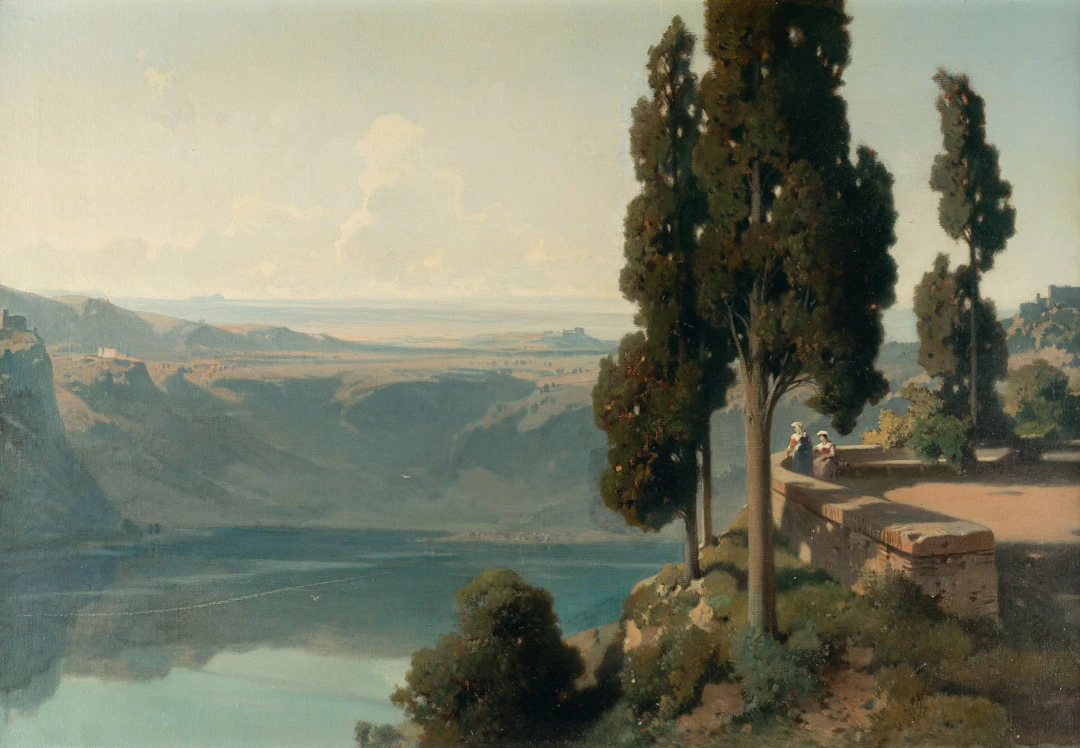 View of Lake Nemis Ernst Schweinfurth