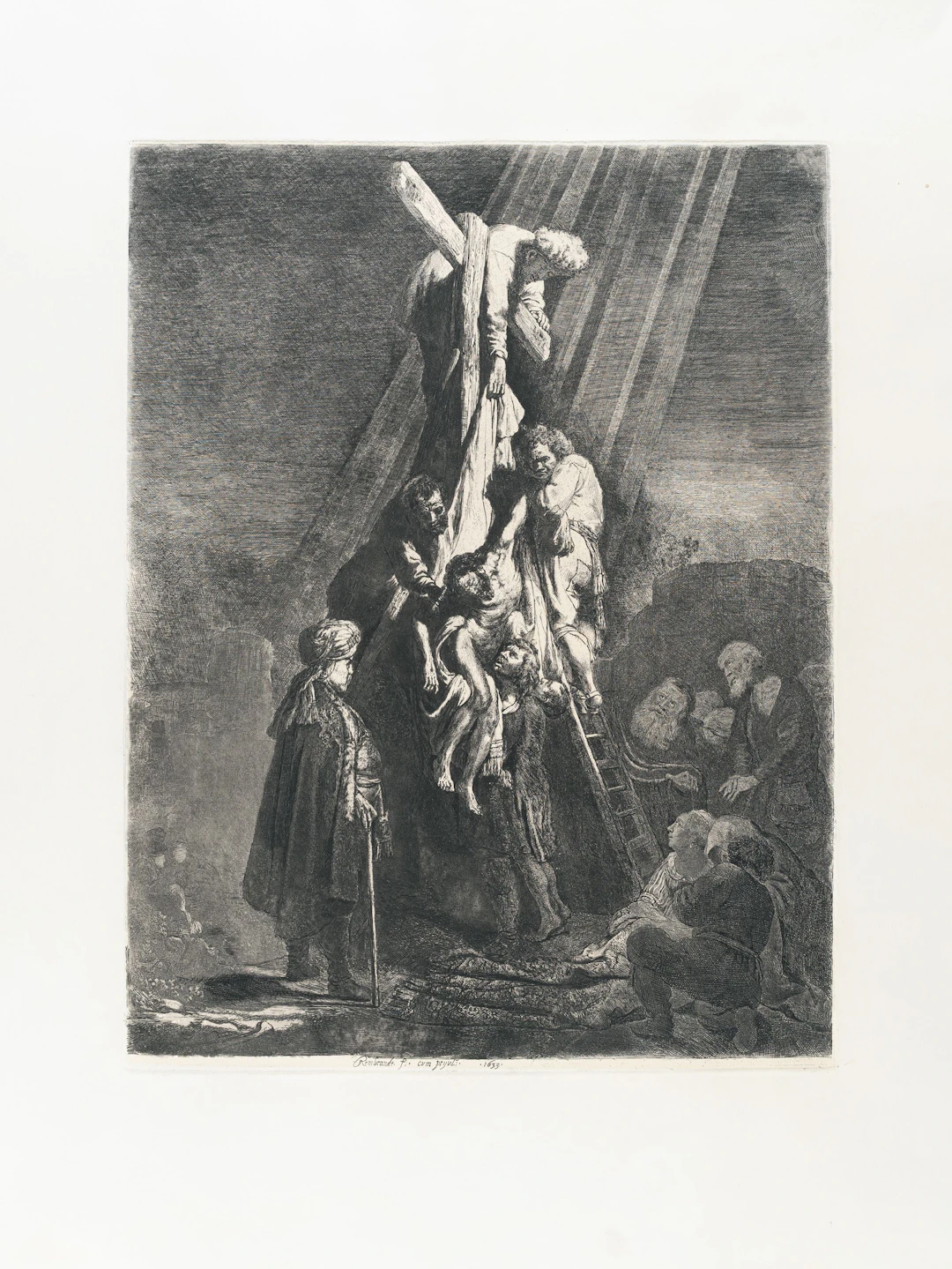 The Descent from the Cross: Second Plate Rembrandt Harmensz. van Rijn