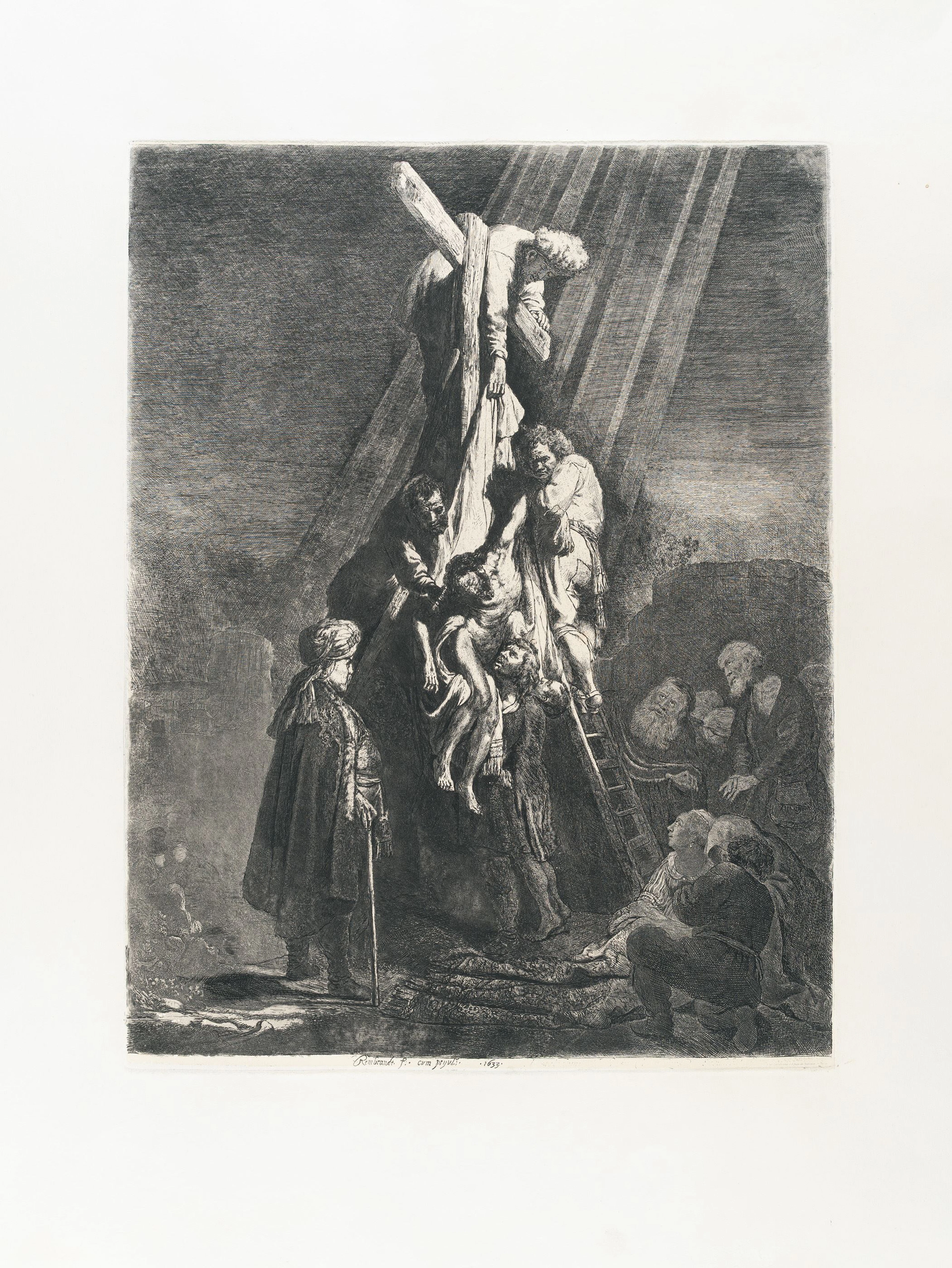 The Descent from the Cross: Second Plate Rembrandt Harmensz. van Rijn