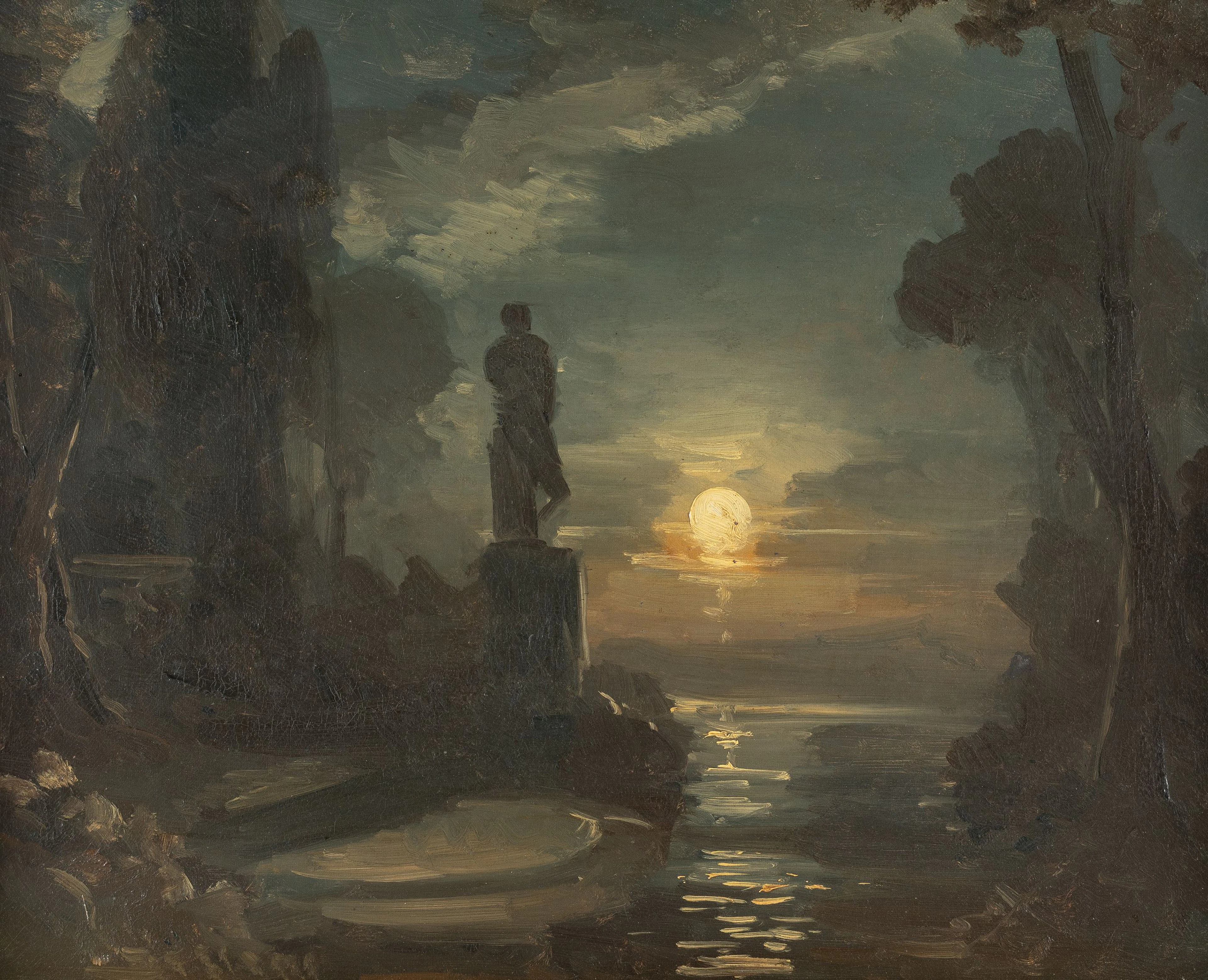 Moonlit Lakeside Bernhard Stange